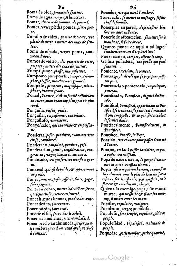 1621 - Adrian Tiffaine - Trésor des deux langues espagnole et française - BM Lyon