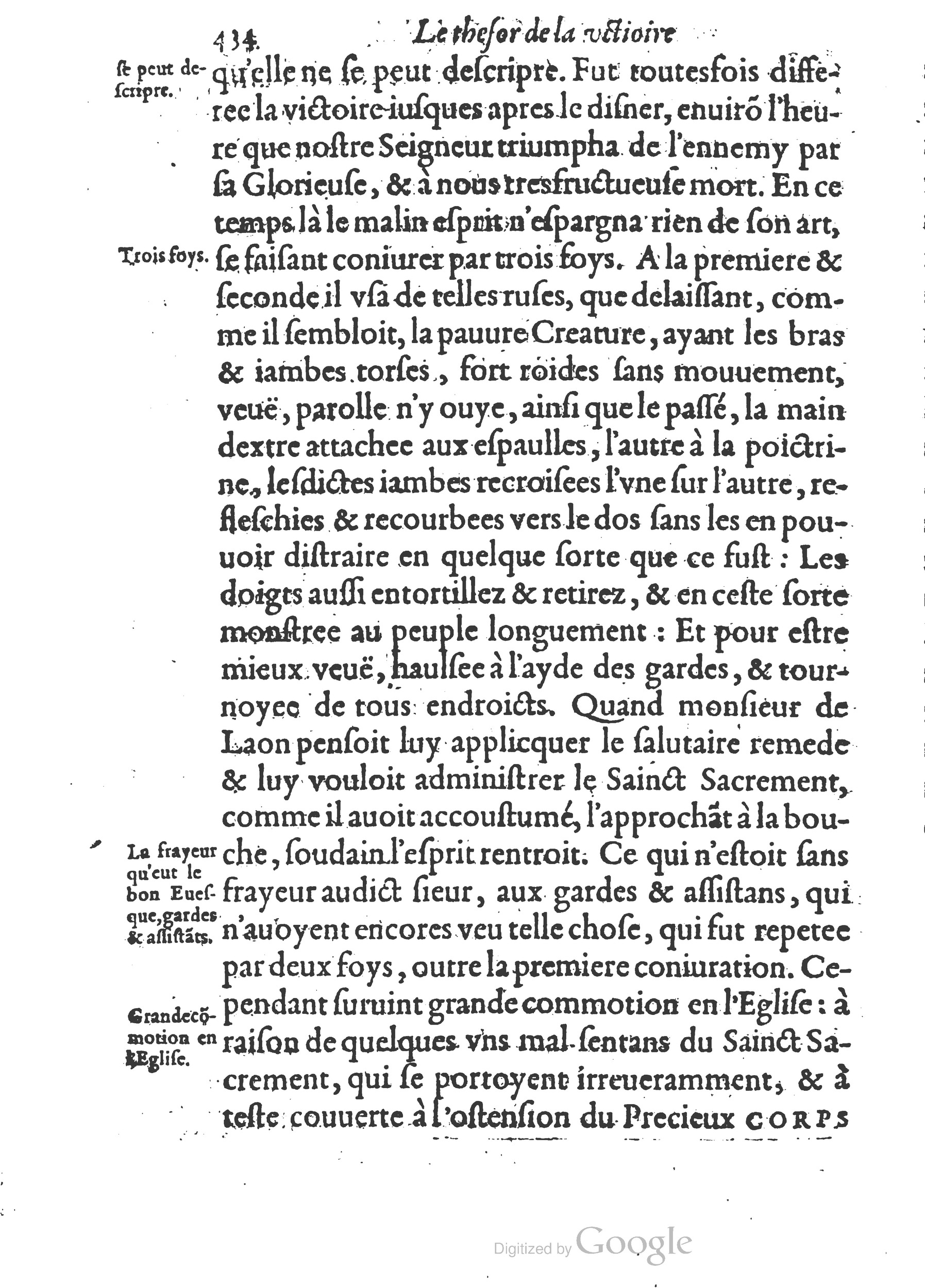 1578 - Nicolas Chesneau - Trésor et entière histoire de la triomphante victoire du corps de Dieu sur l’esprit malin - British Library 1578 - Nicolas Chesneau - Trésor et entière histoire de la triomphante victoire du corps de Dieu sur l’esprit malin - British Library