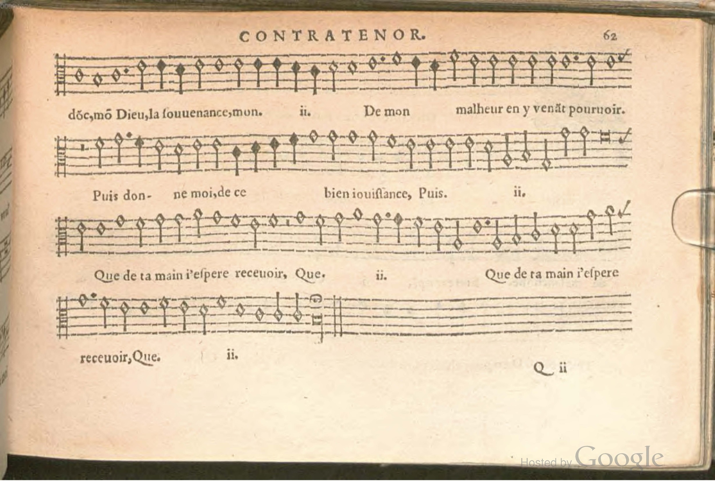 1576 - [Pierre de Saint-André] - Trésor de musique d’Orlande de Lassus Contratenor - BSB Munich