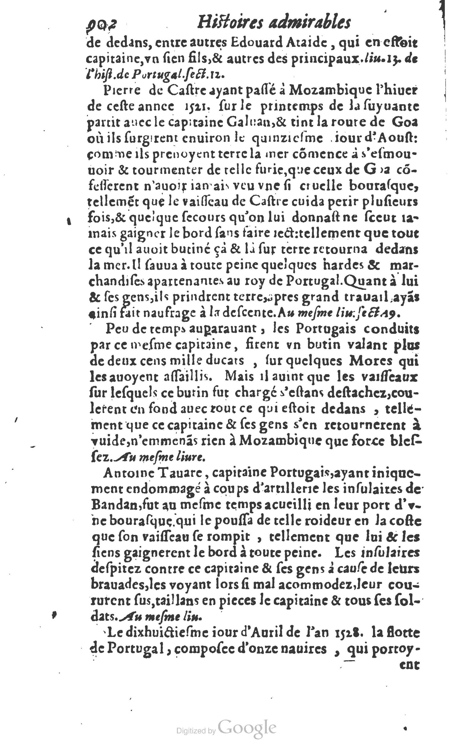 1610 - Paul Marceau - Trésor d’histoires admirables et mémorables - Princeton