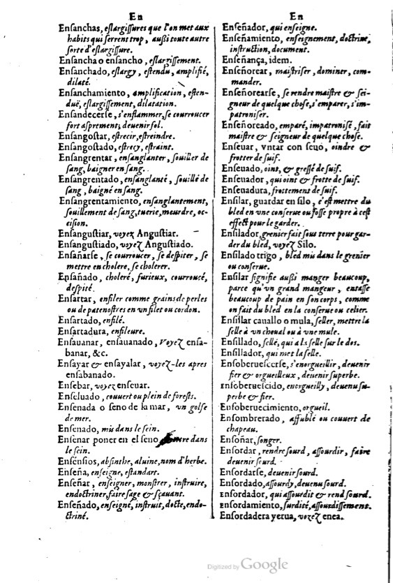 1621 - Adrian Tiffaine - Trésor des deux langues espagnole et française - BM Lyon