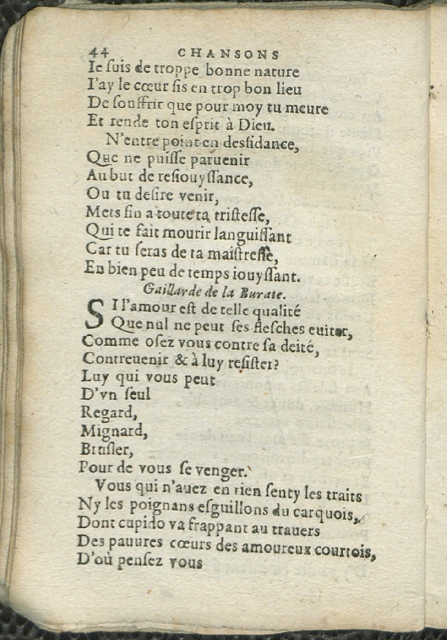 1575 - Pierre Brenouzet - Trésor de tous les recueils de chansons, tant amoureuses, rustiques, que musicales - Det KLG Copenhague