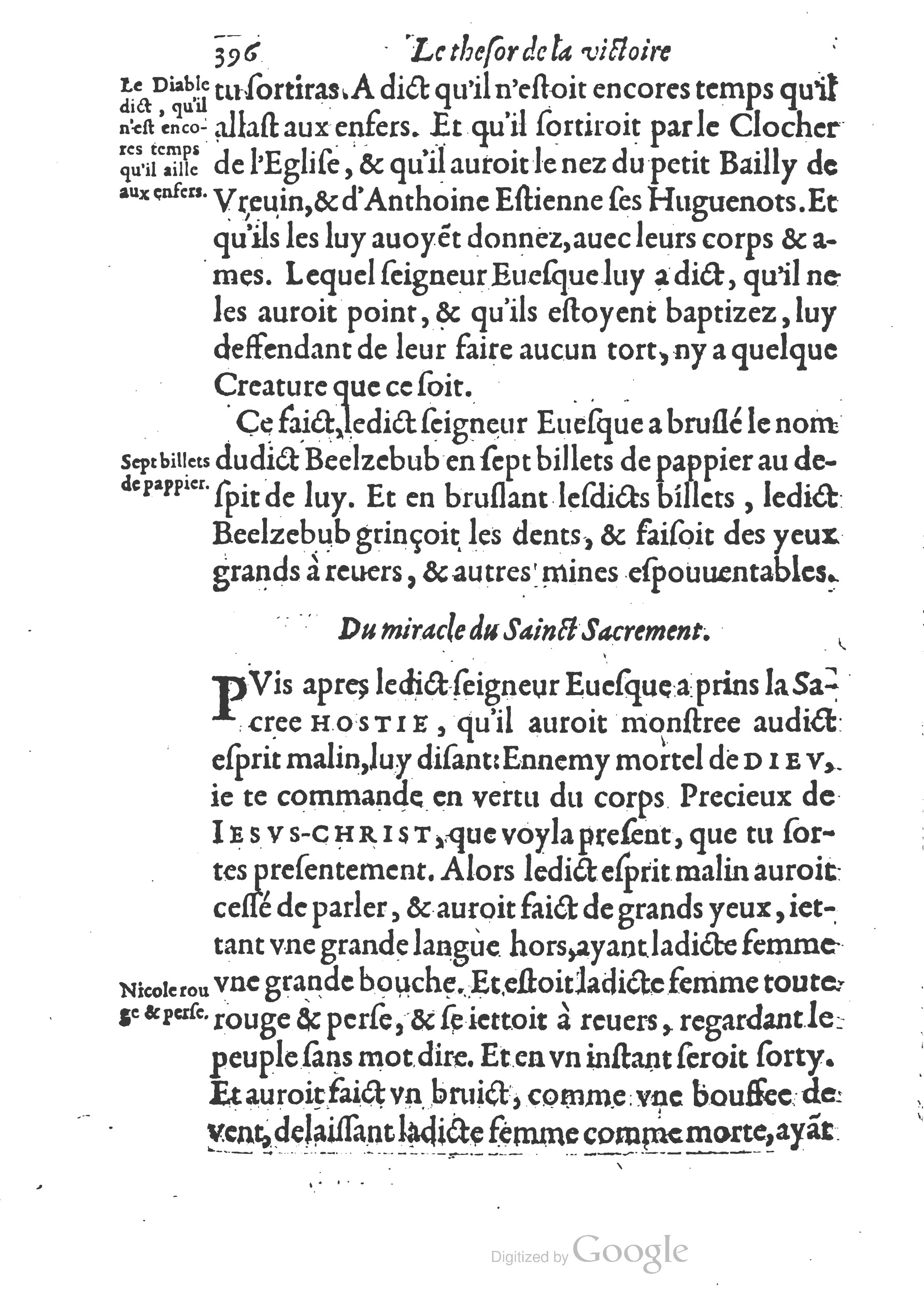 1578 - Nicolas Chesneau - Trésor et entière histoire de la triomphante victoire du corps de Dieu sur l’esprit malin - British Library 1578 - Nicolas Chesneau - Trésor et entière histoire de la triomphante victoire du corps de Dieu sur l’esprit malin - British Library
