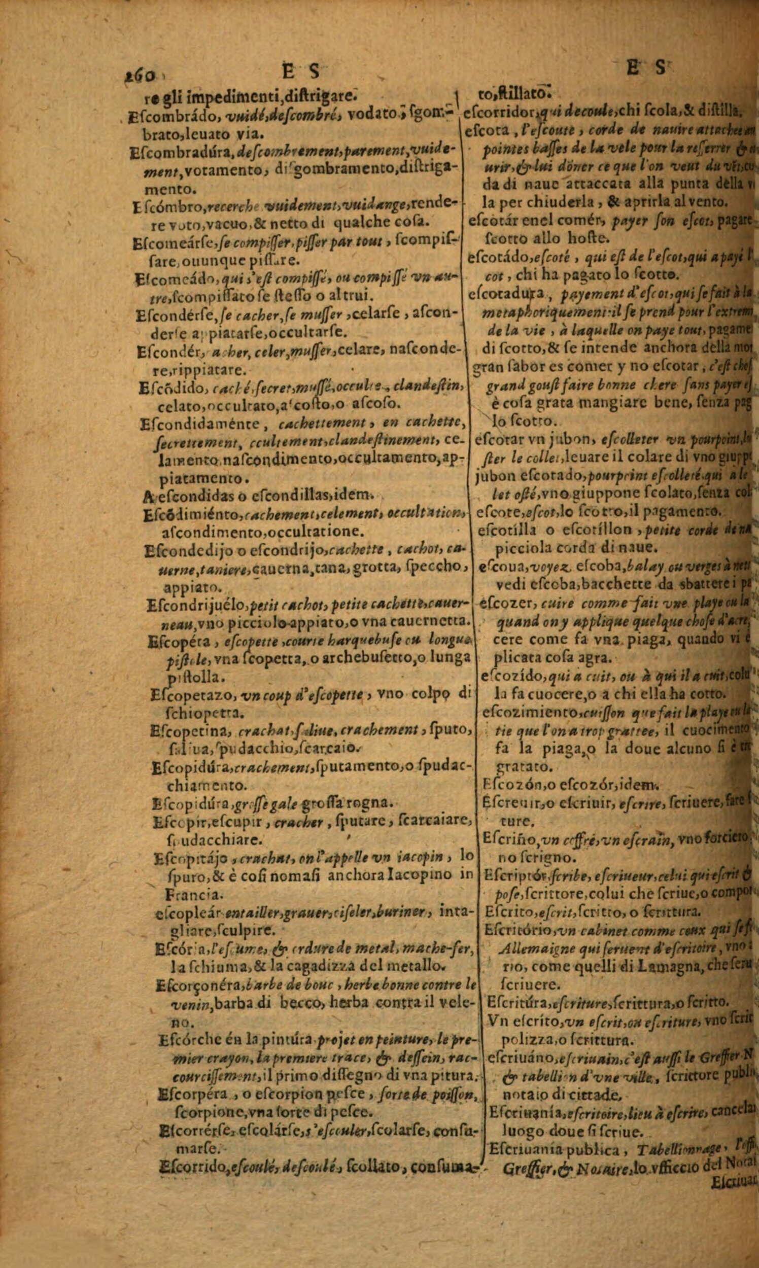 1617 - Samuel Crespin - Trésor des trois langues espagnole, française et italienne (Première partie) - Regensburg