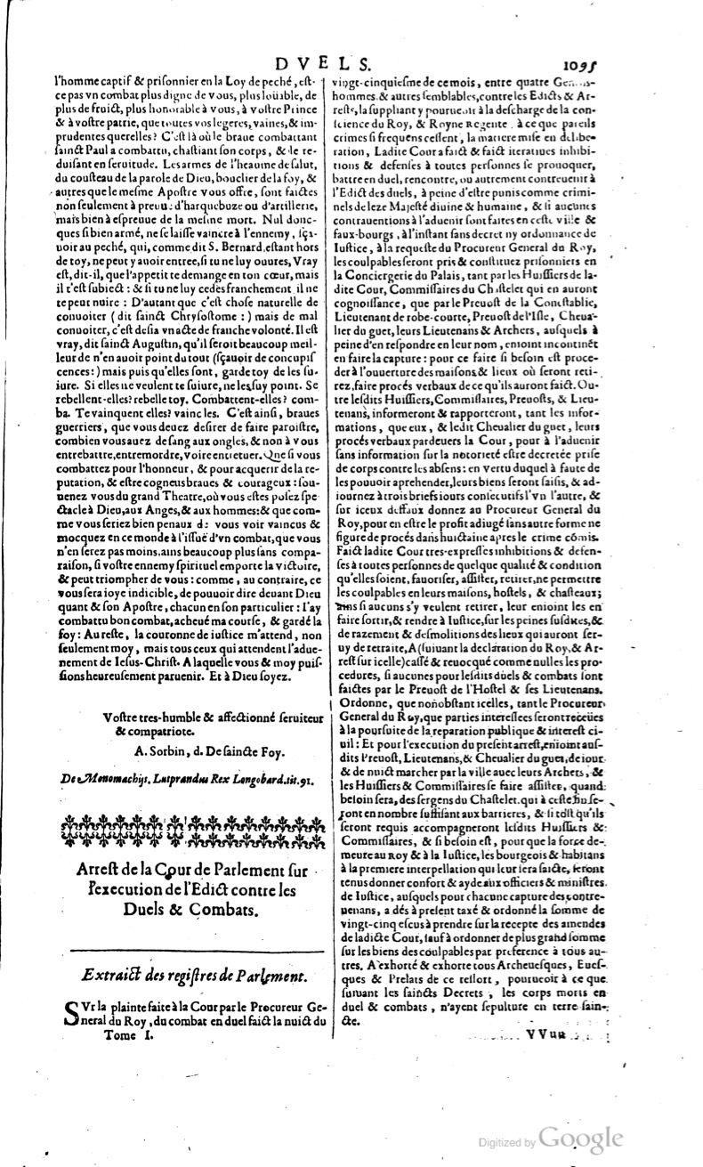 1629 - Veuve Nicolas Buon - Trésor du droit français (29620 T. 1) - BM Lyon
