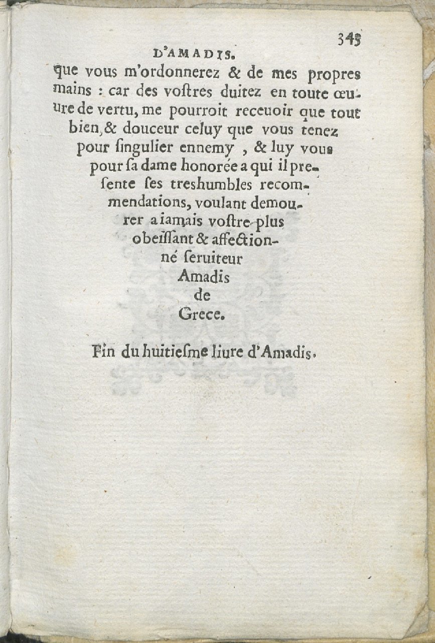 1559 - Pierre Regnard - Trésor des Amadis - Det KLG Copenhague