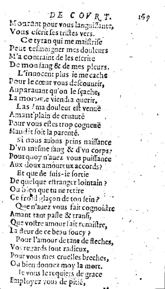 1606 - Théodore Reinsart - Trésor des chansons amoureuses recueillies des plus excellents airs de cour - Livre I - NK ČR Prague