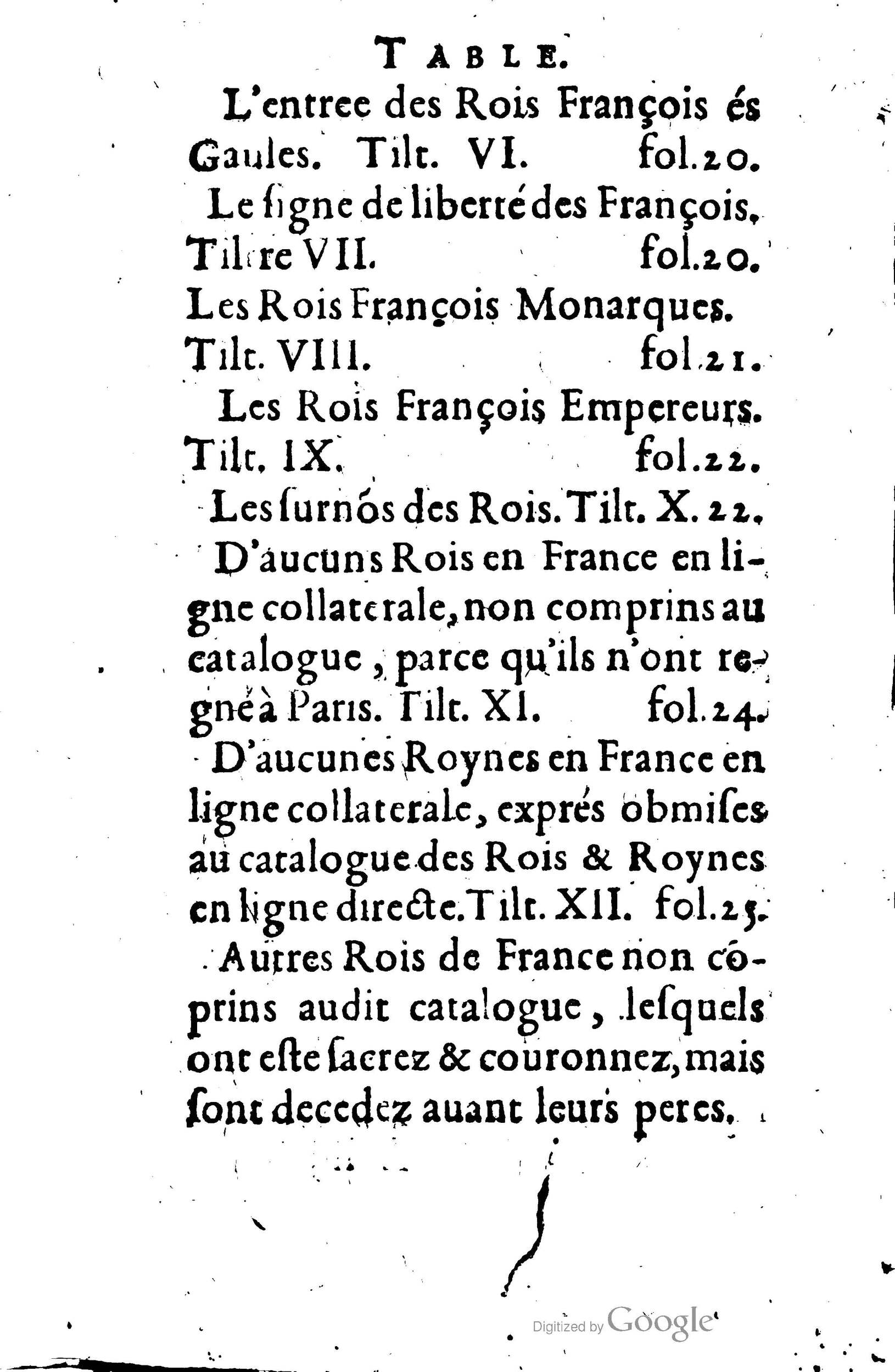 1619 - Jean Corrozet - Trésor des histoires de France - BSB Munich