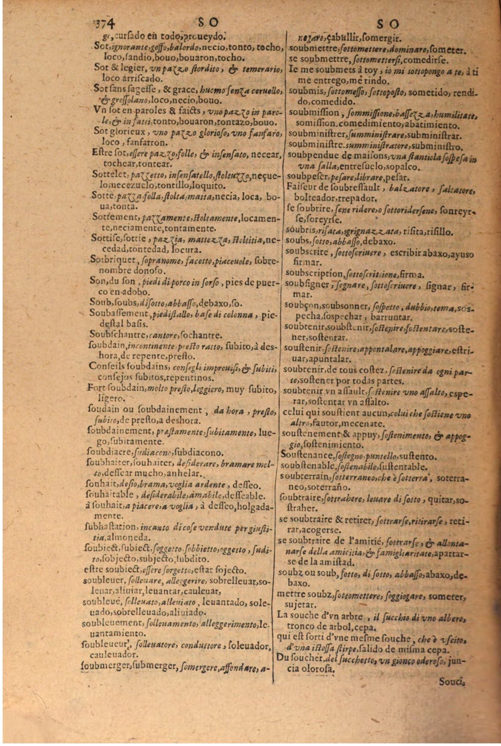 1616 - Pierre de la Rovière - Trésor des trois langues (Seconde partie) - BSB Munich