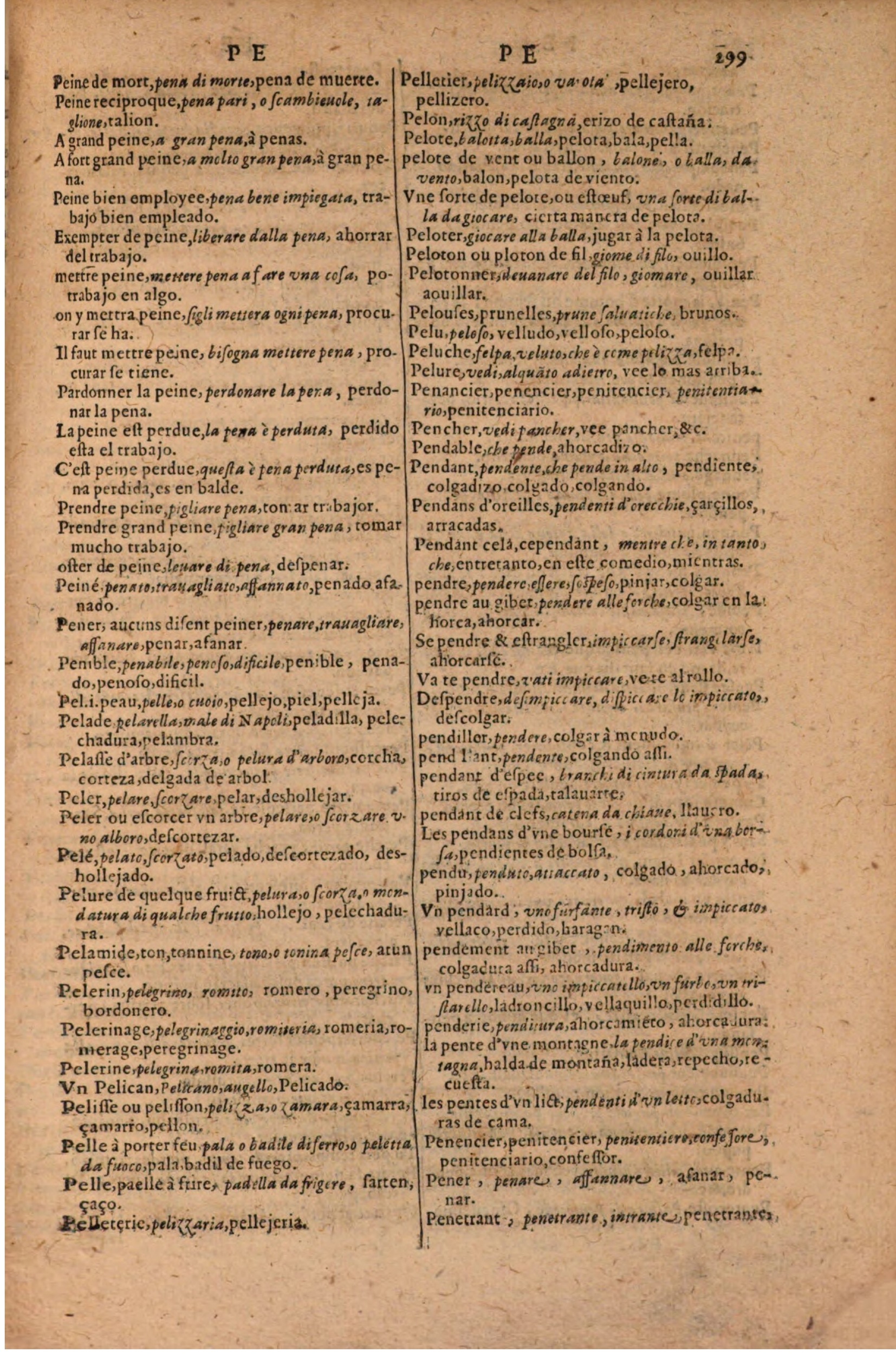 1616 - Pierre de la Rovière - Trésor des trois langues (Seconde partie) - BSB Munich