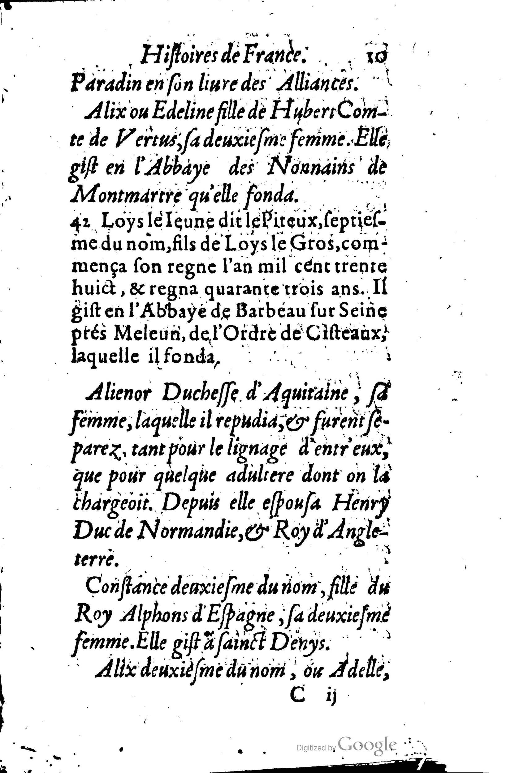 1619 - Jean Corrozet - Trésor des histoires de France - BSB Munich
