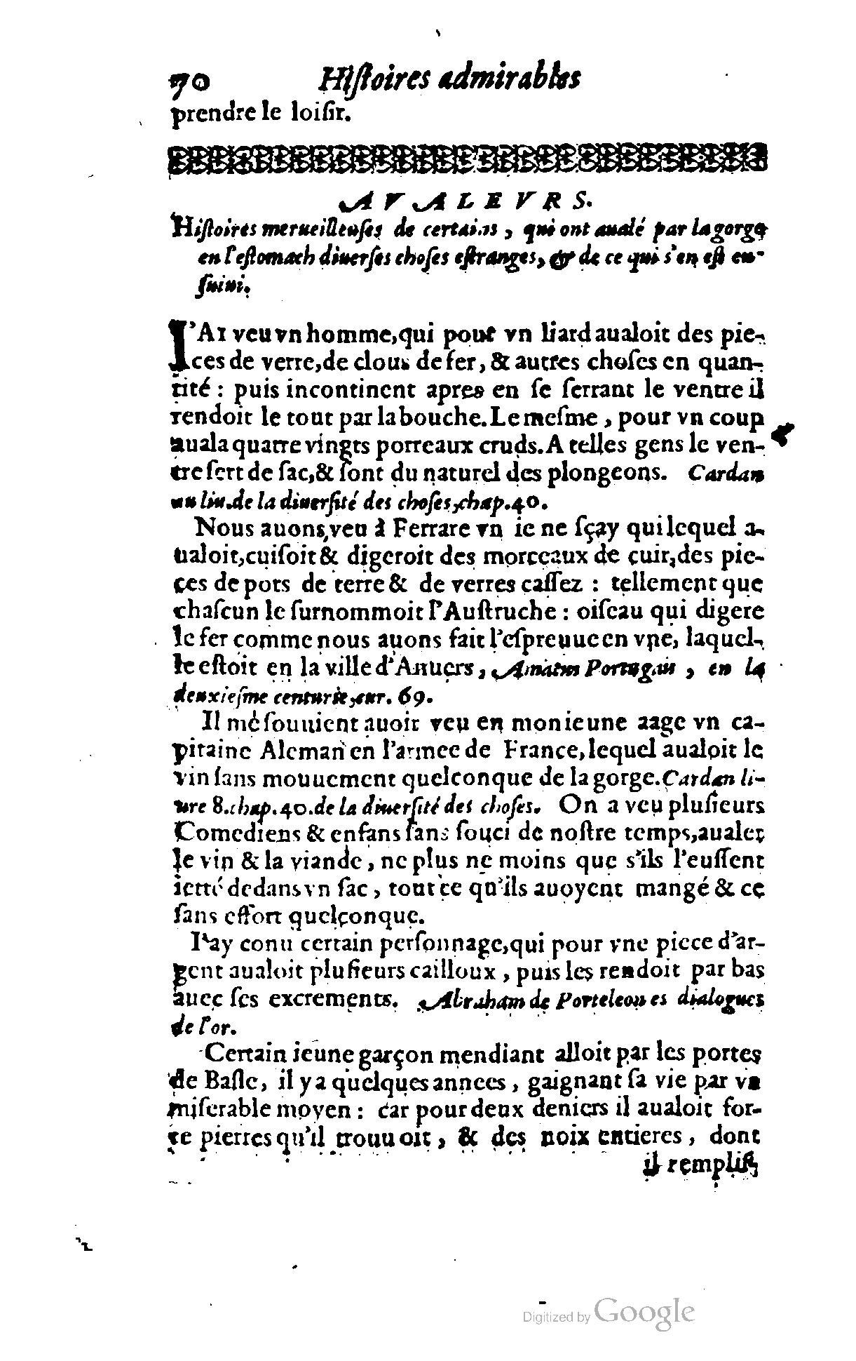 1620 - Samuel Crespin - Trésor d’histoires admirables et mémorables - BCU Lausanne