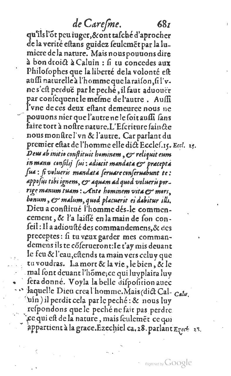 1607 - Nicolas Du Fossé - Trésor quadragésimal - T 01 - BM Lyon