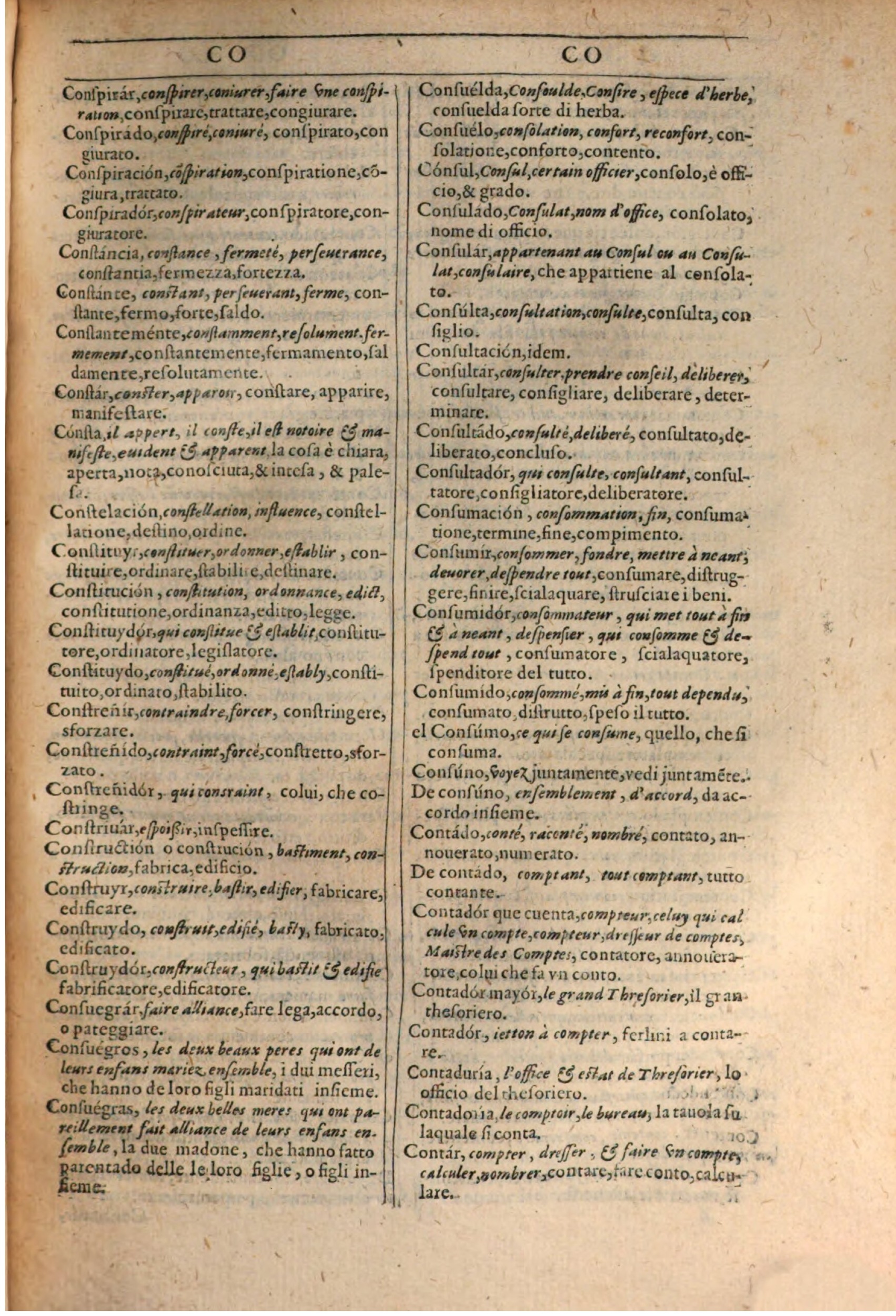 1609 - Philippe Albert et Alexandre Pernet - Trésor des trois langues française, italienne et espagnole (Première partie) - BSB Munich 1609 - Philippe Albert et Alexandre Pernet - Trésor des trois langues française, italienne et espagnole (Première partie) - BSB Munich