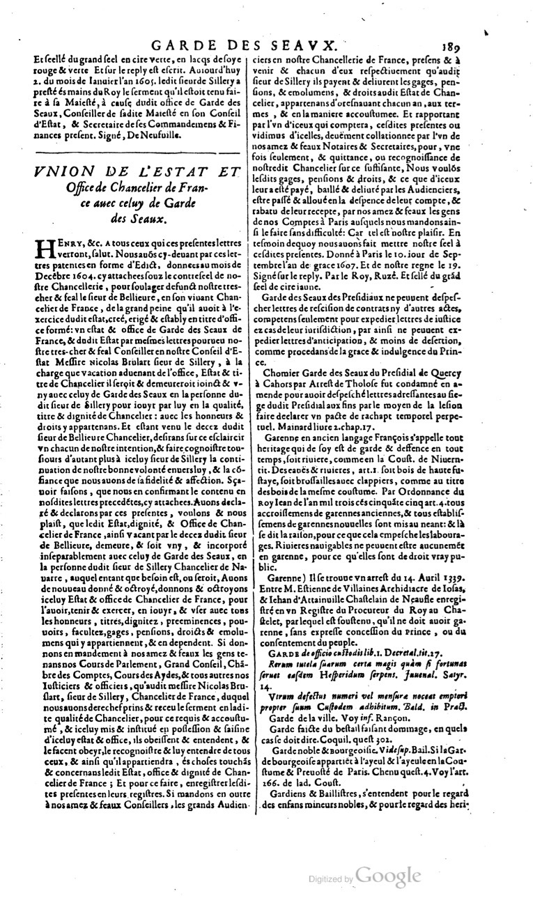 1629 - Veuve Nicolas Buon - Trésor du droit français (21754 T. 2) - BM Lyon