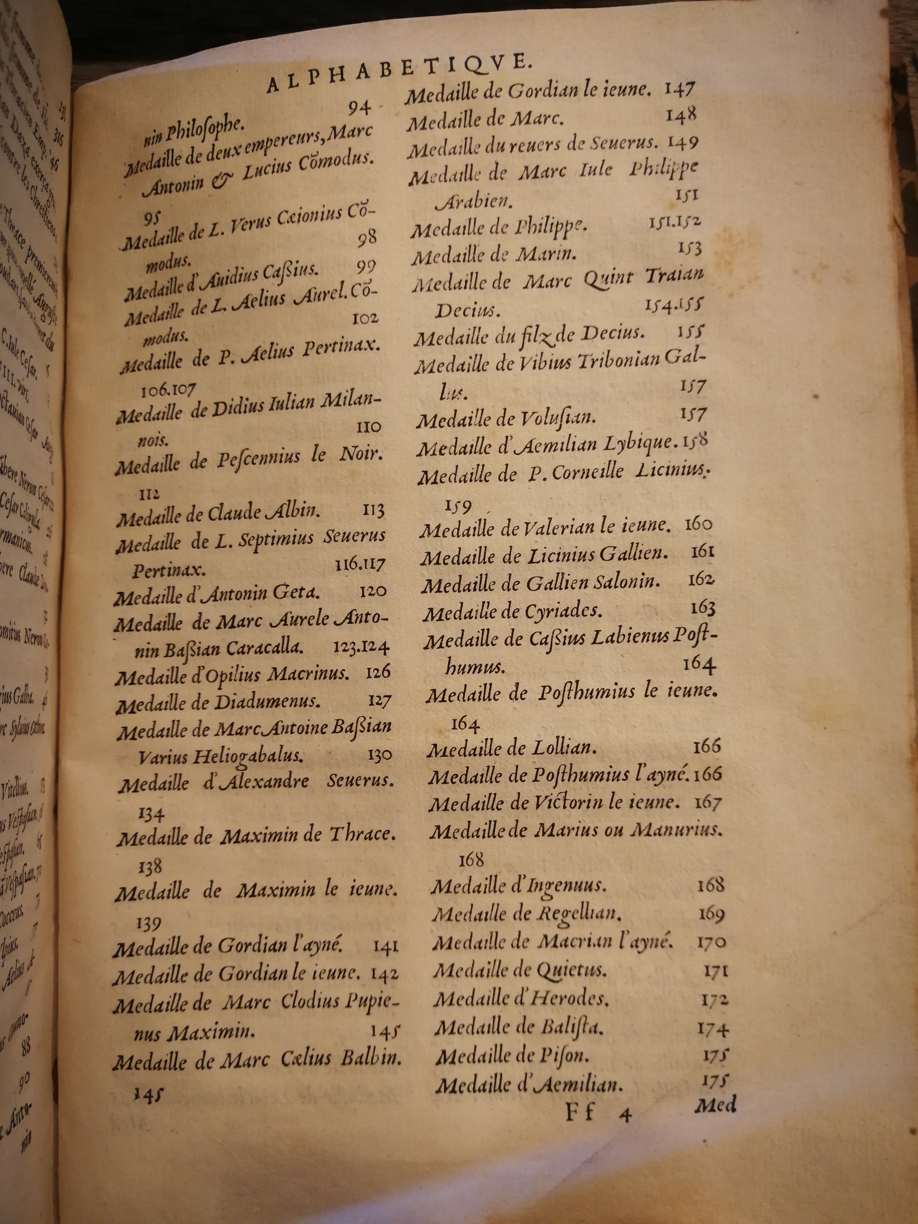 1553 - Jacopo Strada et Thomas Guérin - Épitome du Trésor des antiquités - BNC Florence