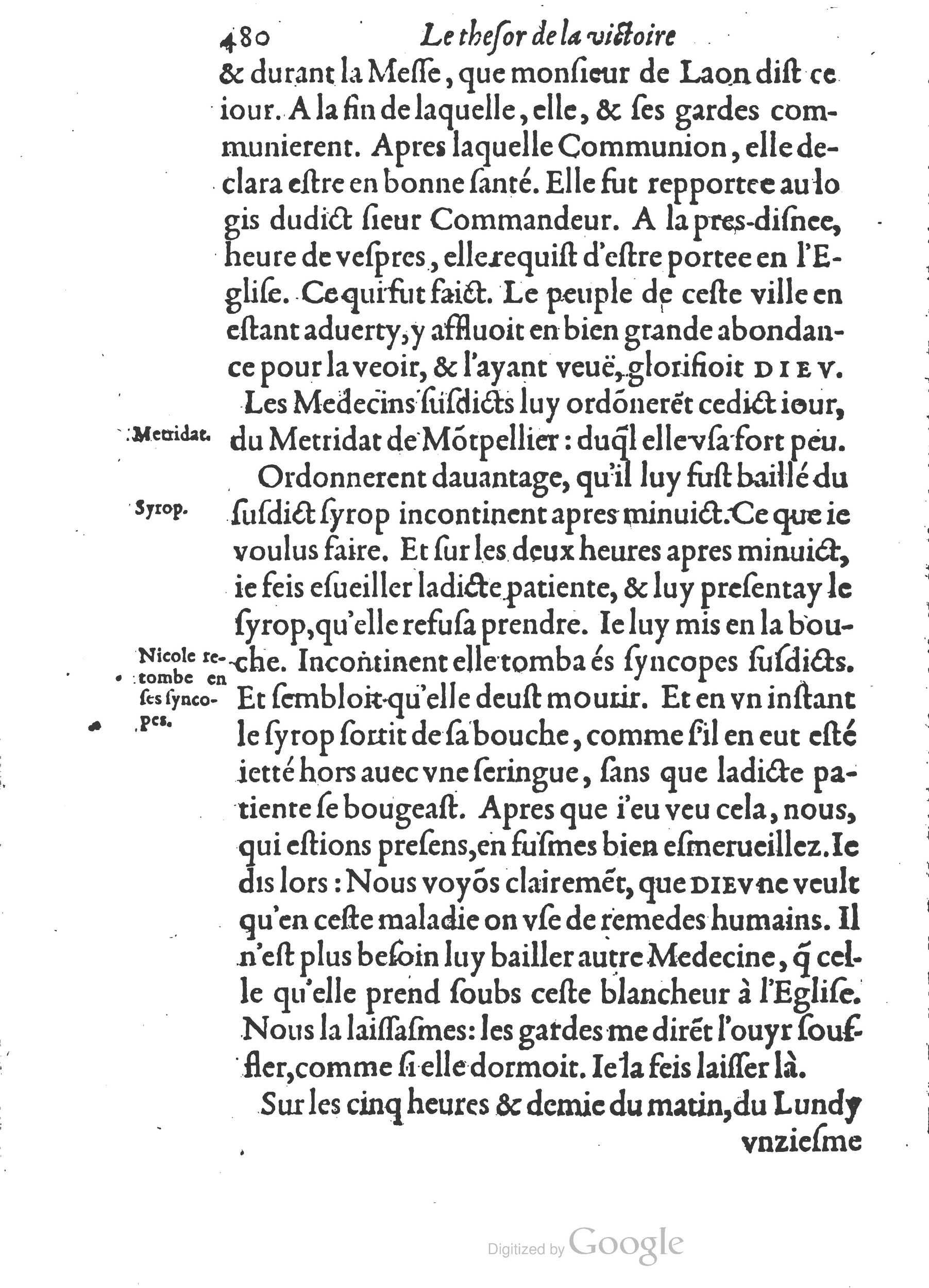1578 - Nicolas Chesneau - Trésor et entière histoire de la triomphante victoire du corps de Dieu sur l’esprit malin - British Library
