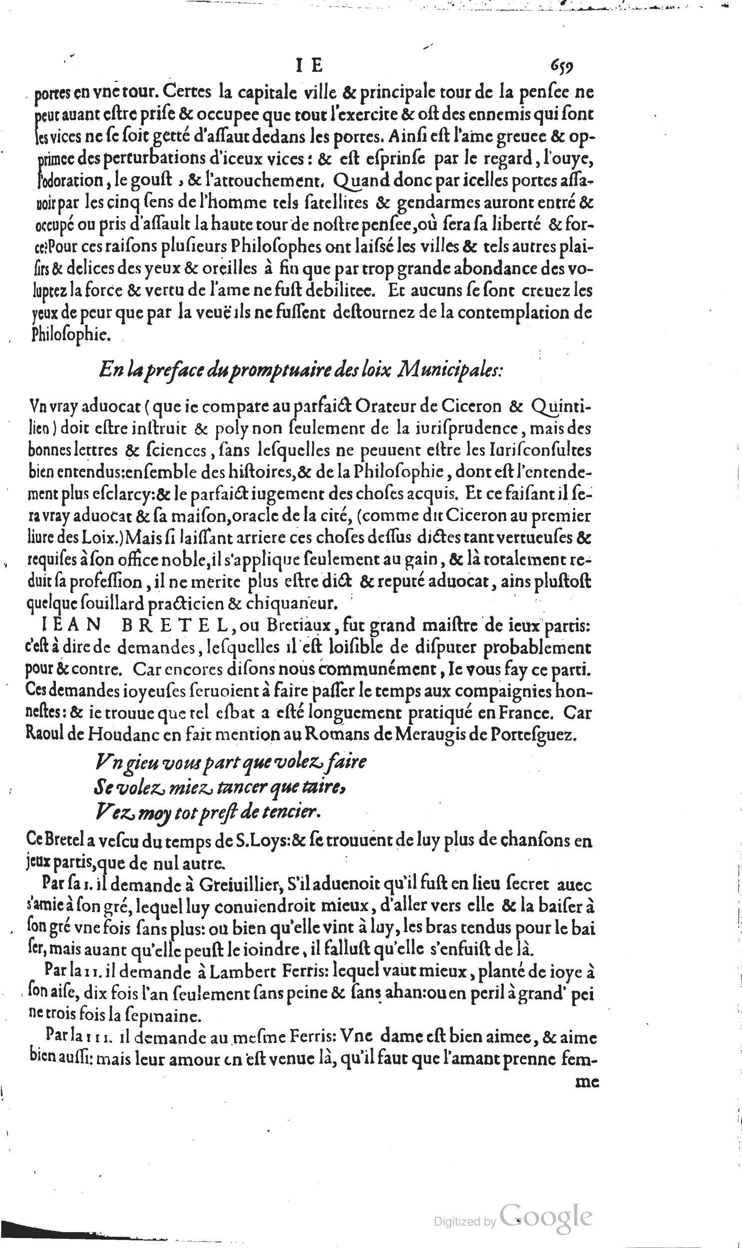 1585 - Barthélemy Honorat - Bibliothèques françaises - BSB Munich