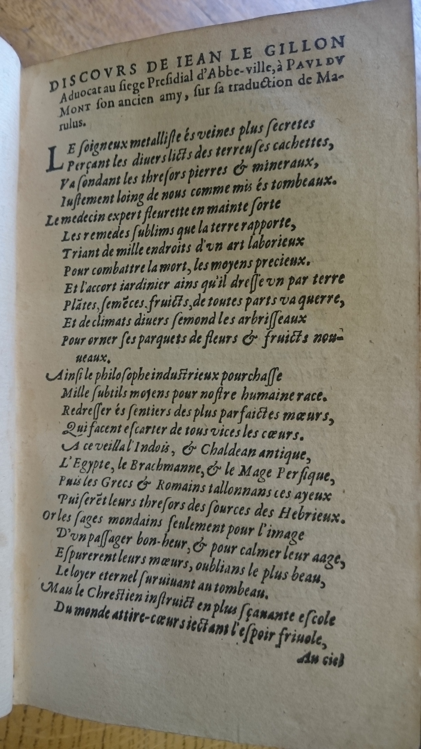 1585 - Jean Bogard - Trésor des faits et dits mémorables des hommes saints et illustres - Douai Quincy