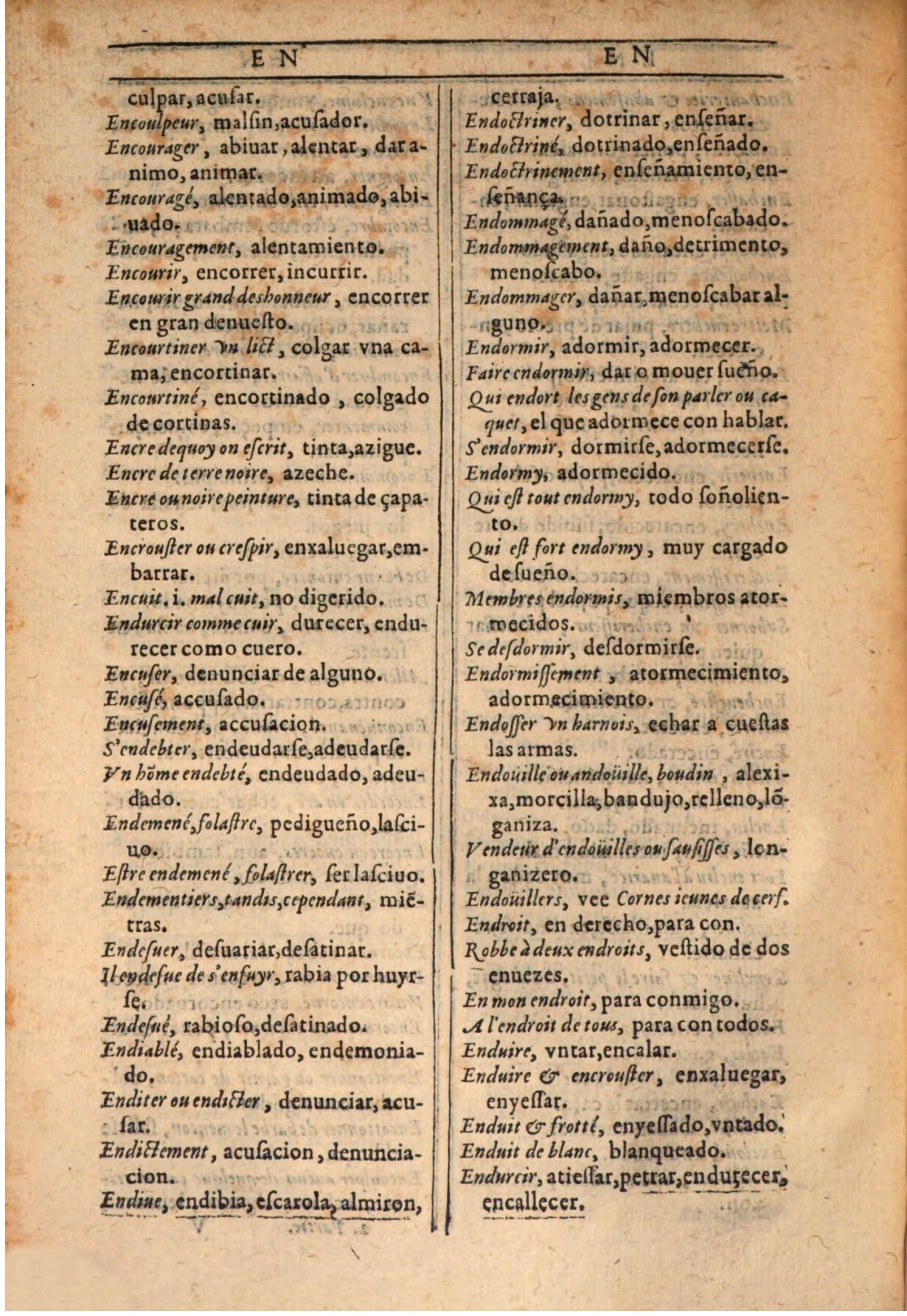 1607 - Marc Orry - Trésor des deux langues espagnole et française (Seconde partie) - BSB Munich
