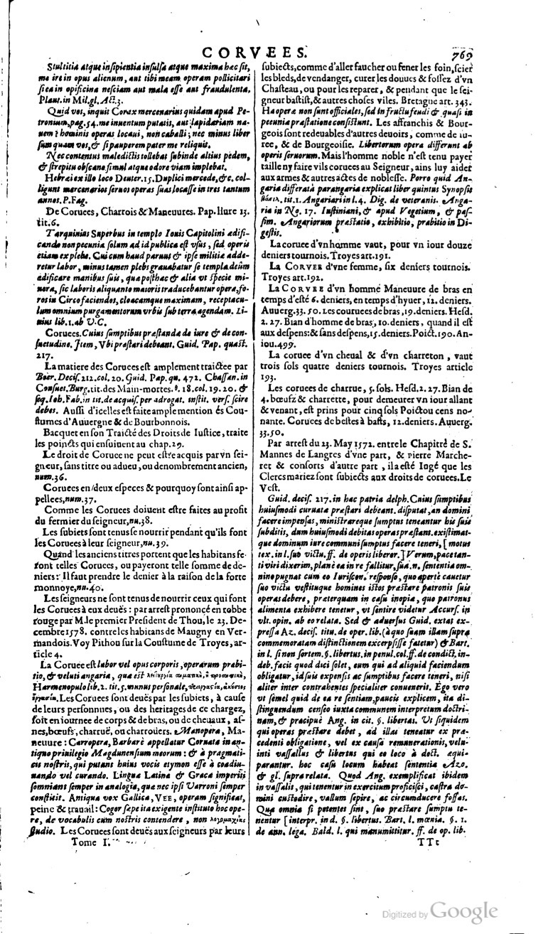 1629 - Veuve Nicolas Buon - Trésor du droit français (29620 T. 1) - BM Lyon