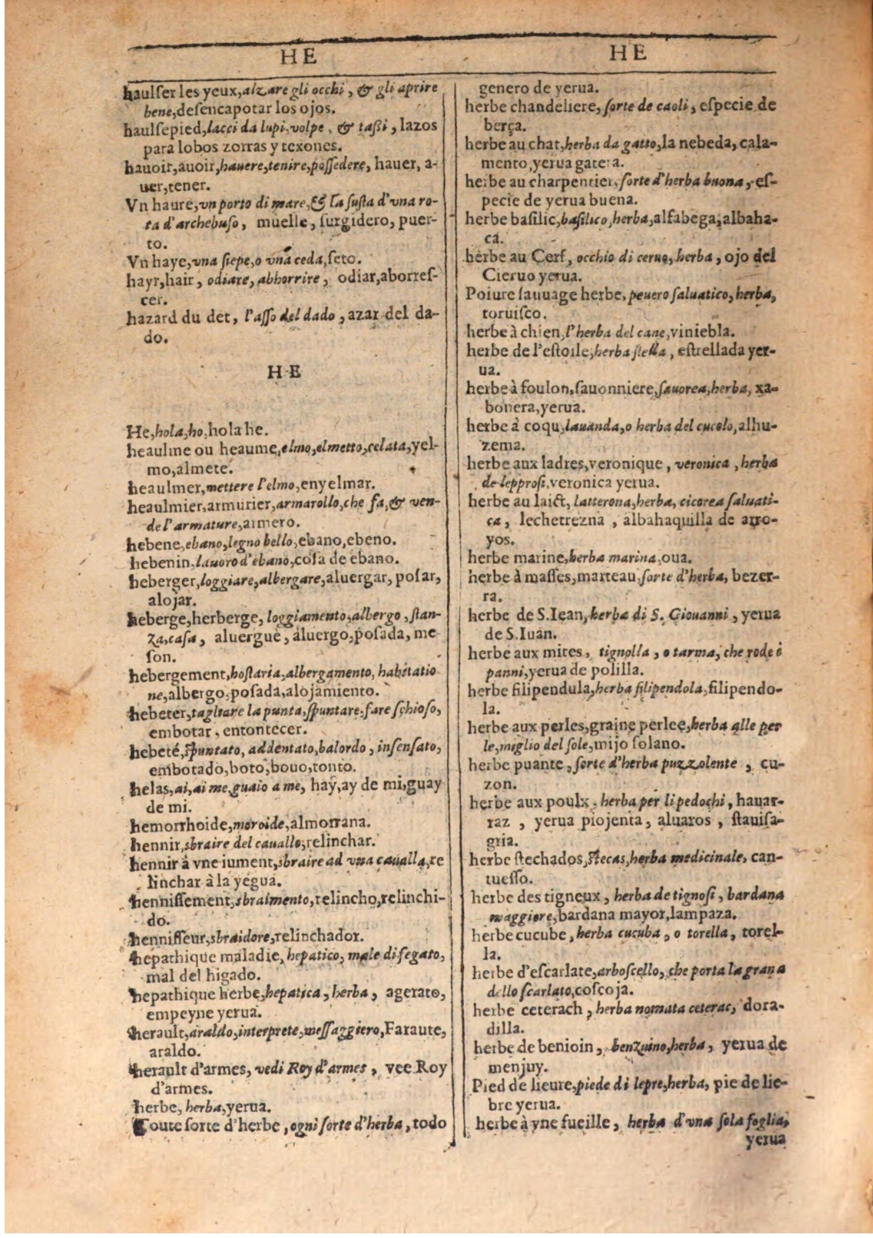 1609 - Philippe Albert et Alexandre Pernet - Trésor des trois langues française, italienne et espagnole (Seconde partie) - BSB Munich 1609 - Philippe Albert et Alexandre Pernet - Trésor des trois langues française, italienne et espagnole (Seconde partie) - BSB Munich