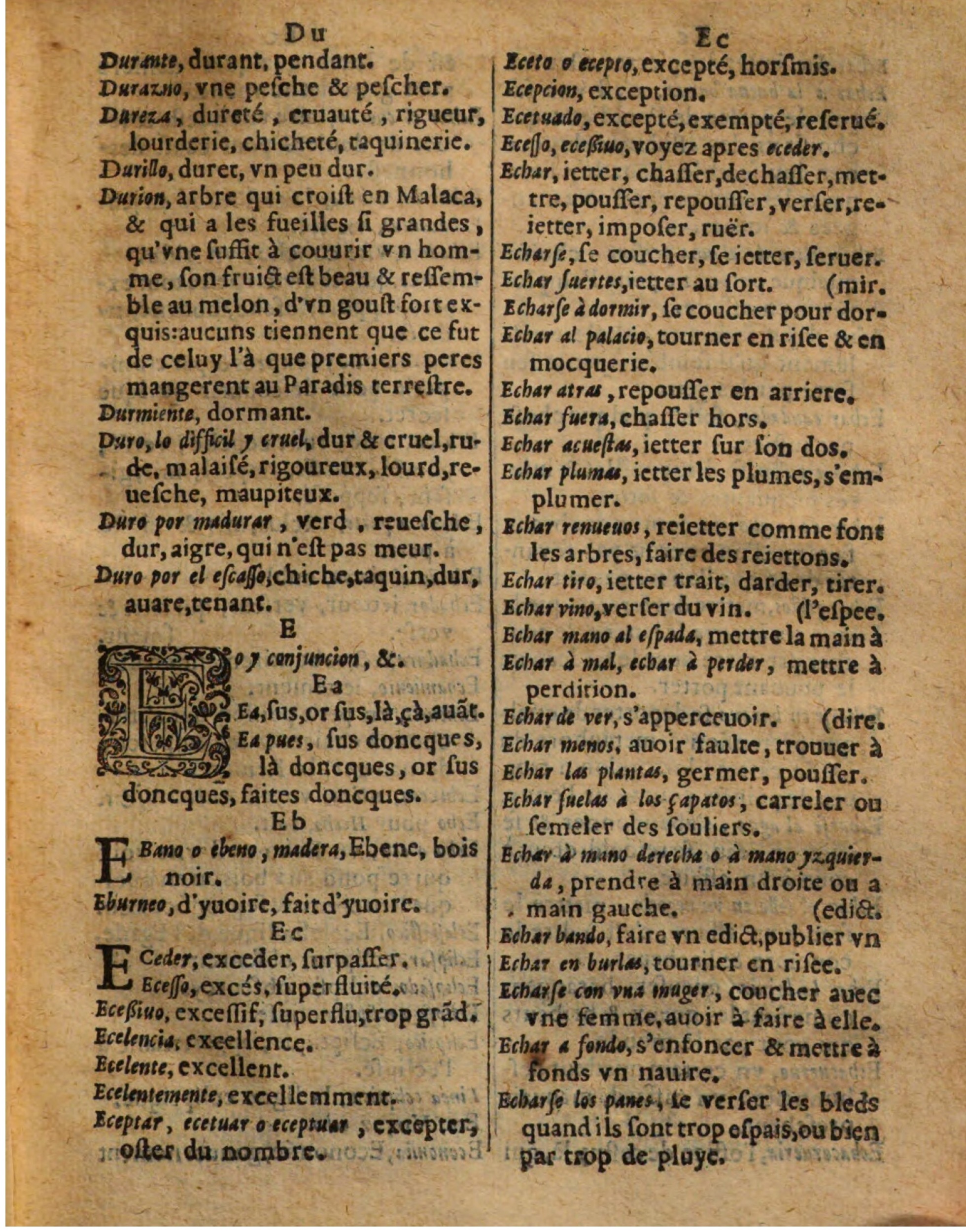 1625 - Hubert Antoine - Trésor des deux langues espagnole et française - Augsbourg