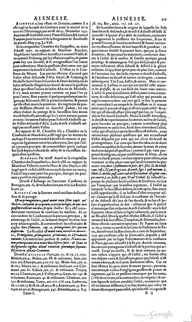 1629 - Veuve Nicolas Buon - Trésor du droit français (21754 T. 1) - BM Lyon