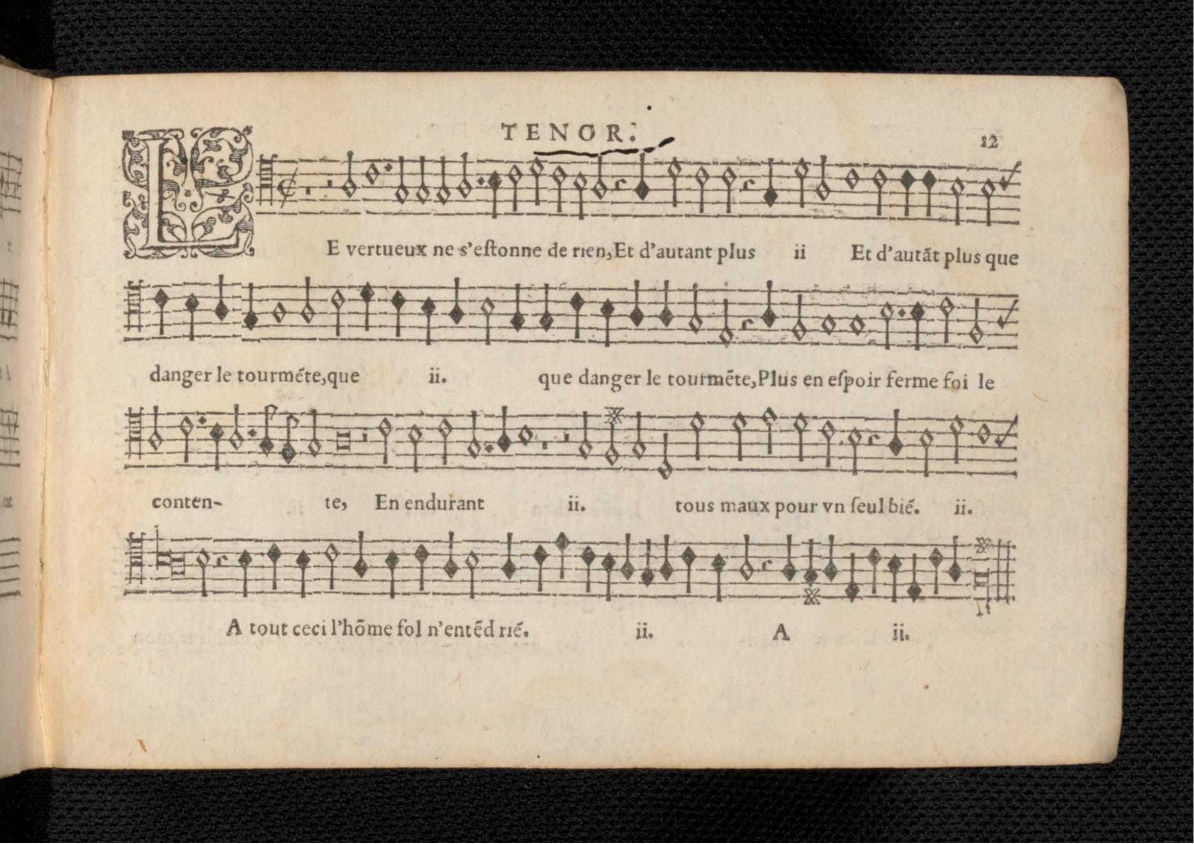 1576 - [Pierre de Saint-André] - Trésor de musique d’Orlande de Lassus Tenor - KBR Bruxelles