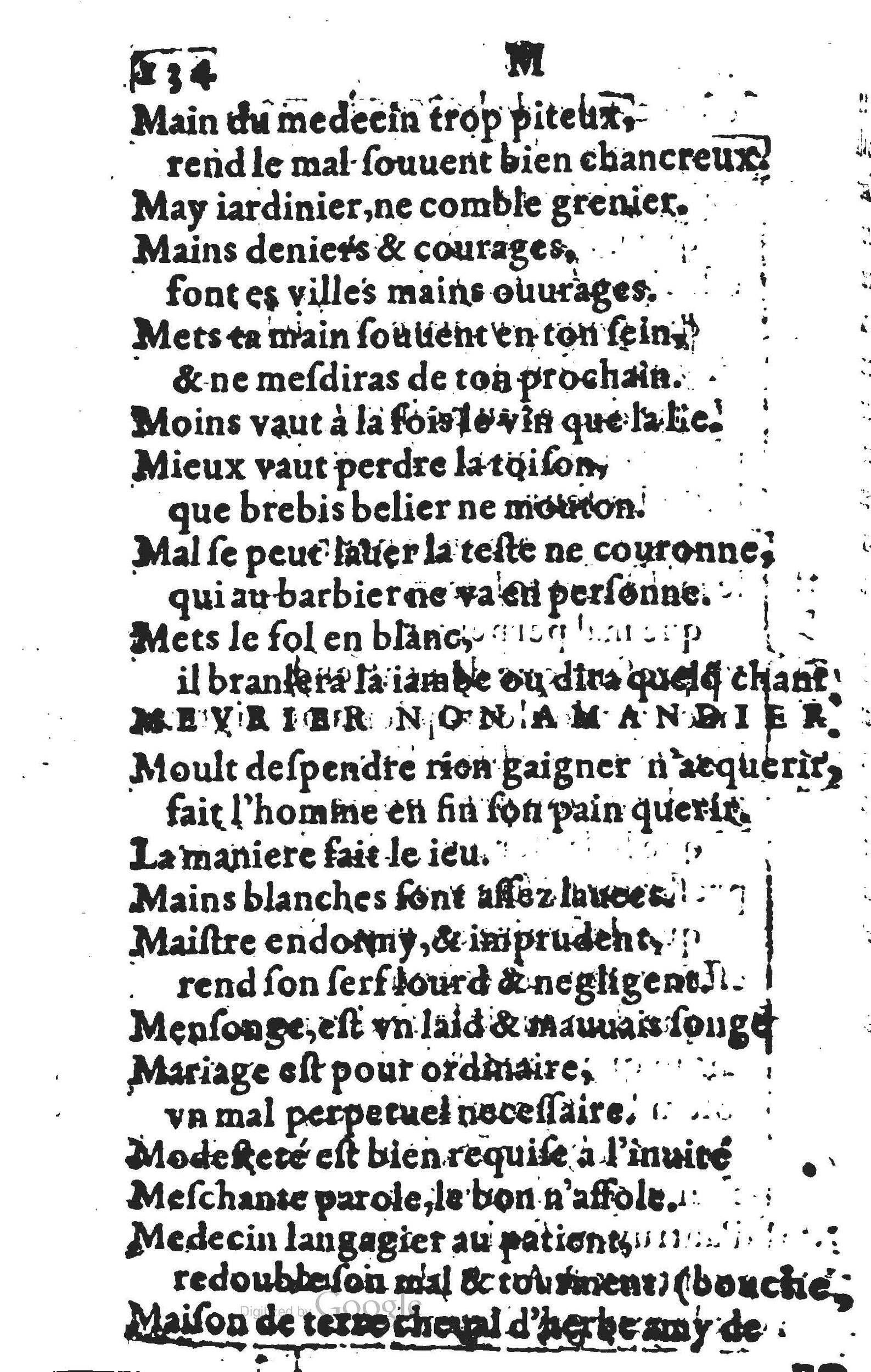 1578 - Nicolas Lescuyer - Trésor des sentences dorées - UGent