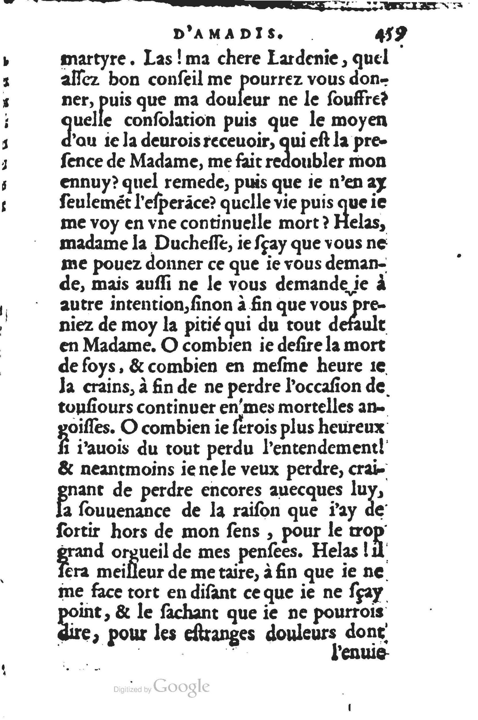 1560 - Jean d’Ogerolles et Gabriel Cotier Lyon - Trésor des Amadis - BSB Munich