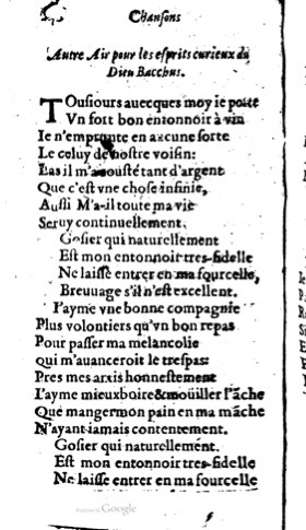 1623 - Jacques Cailloüé - Trésor ou recueil des chansons amoureuses - British Library