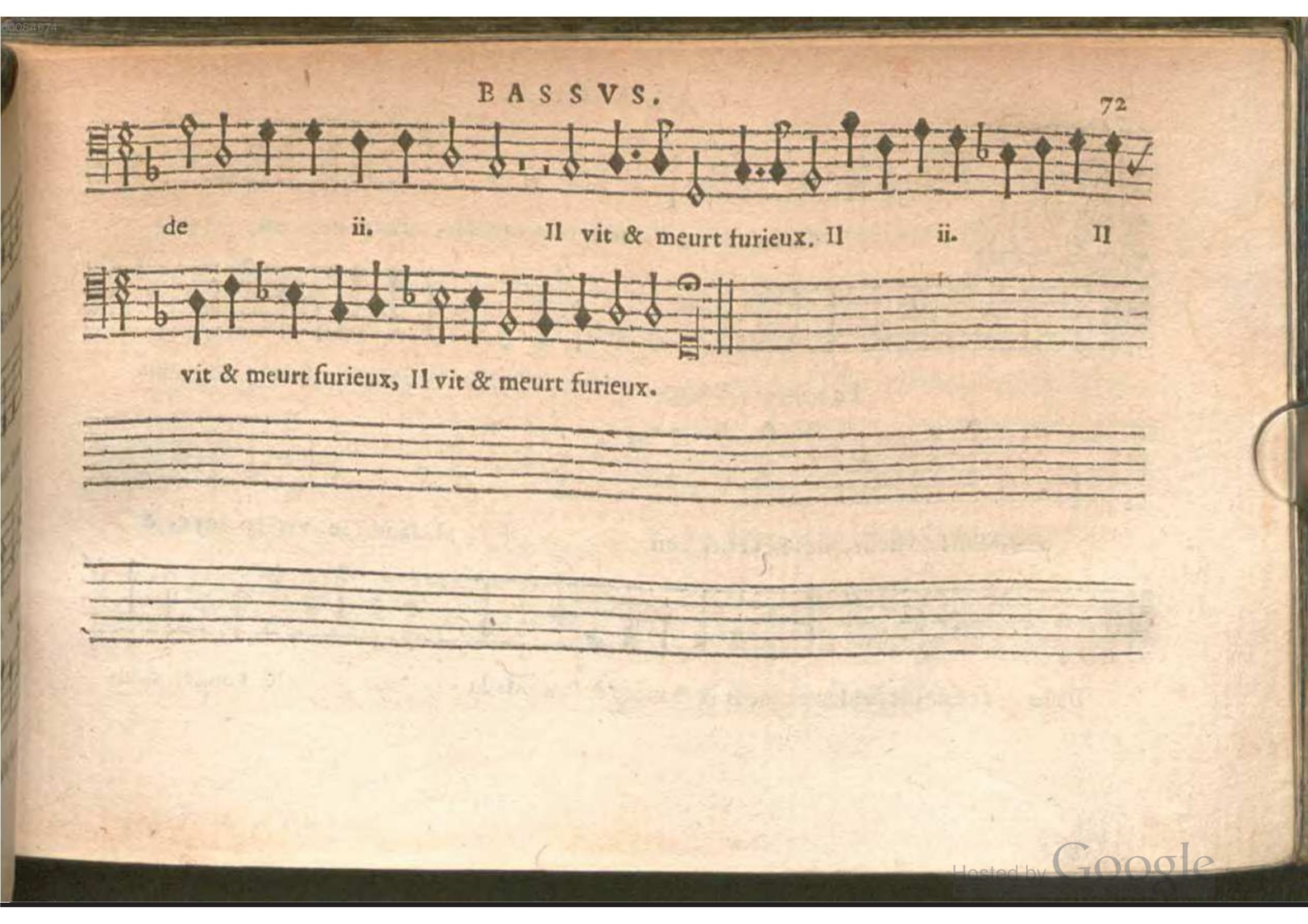 1576 - [Pierre de Saint-André] - Trésor de musique d’Orlande de Lassus Bassus - BSB Munich