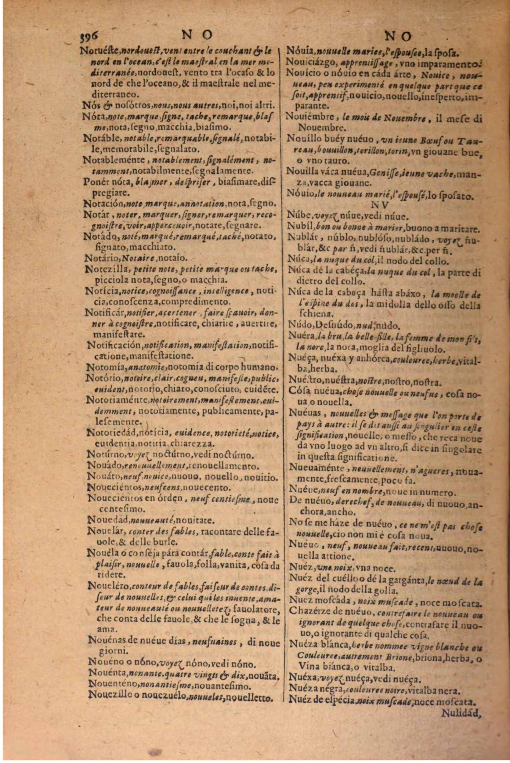 1606 - Samuel Crespin - Thresor des trois langues, francoise, italiene et espagnolle - BSB Munich