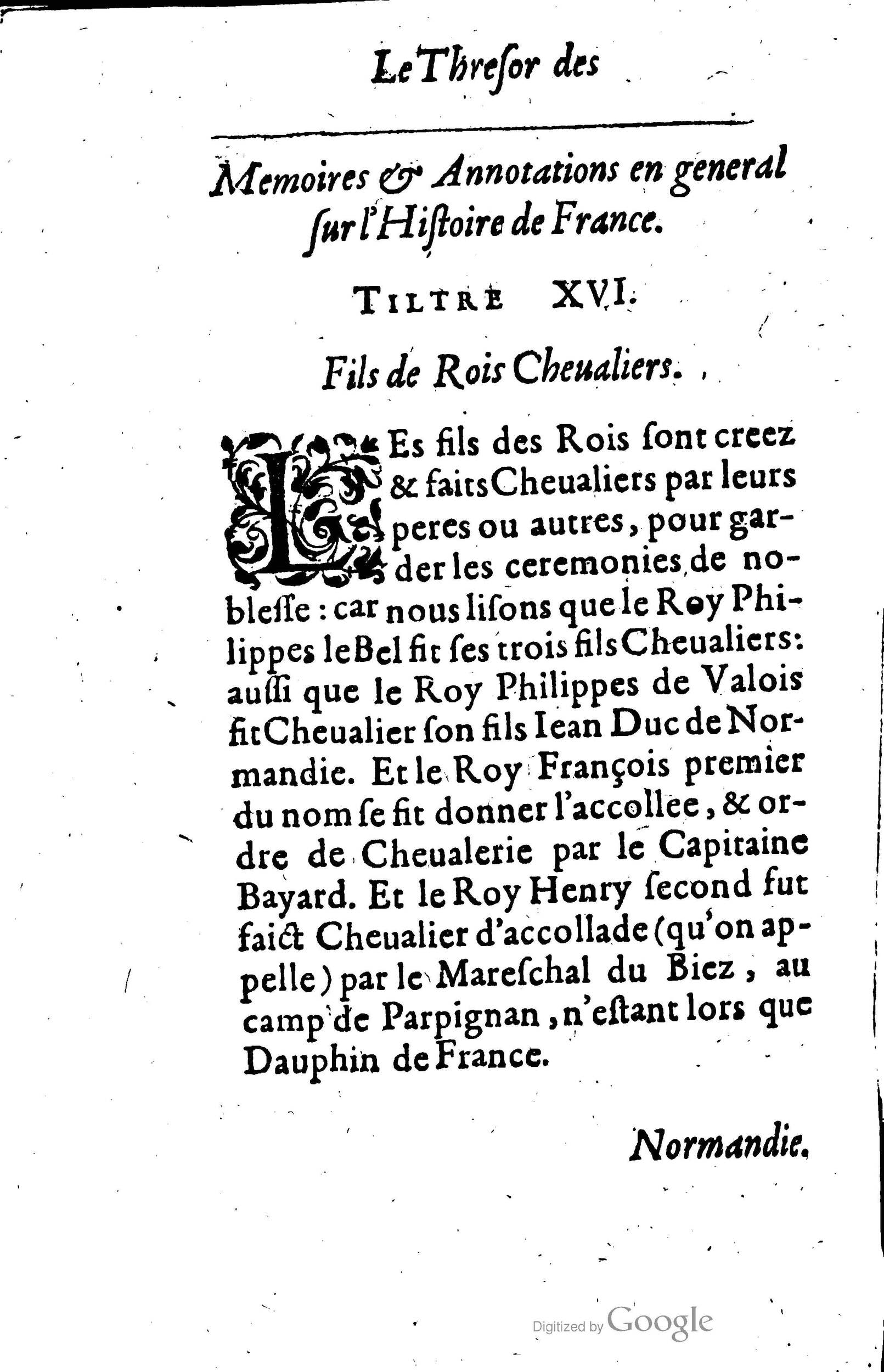 1619 - Jean Corrozet - Trésor des histoires de France - BSB Munich