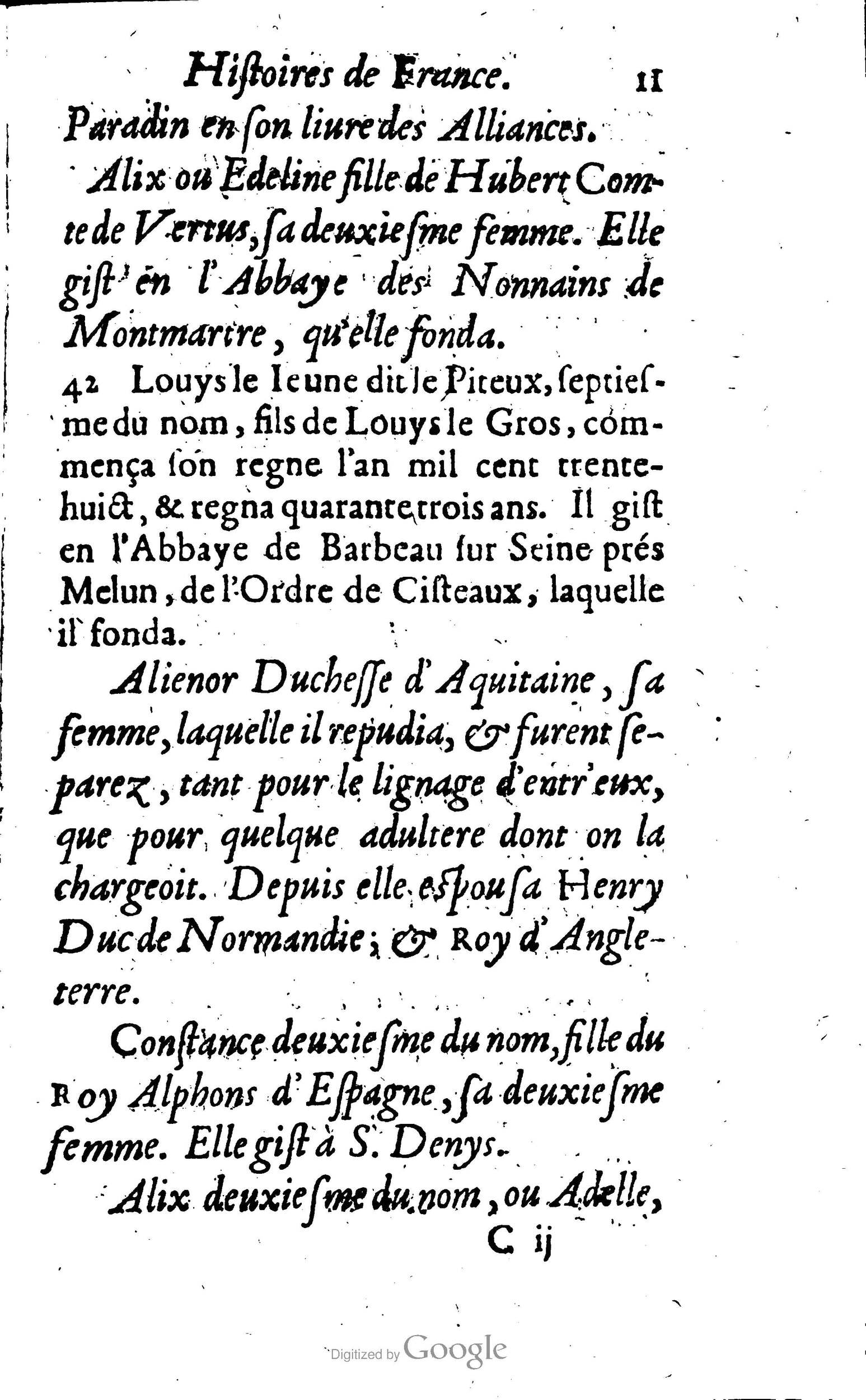 1638 - Jean Corrozet - Trésor des histoires de France - BM Lyon