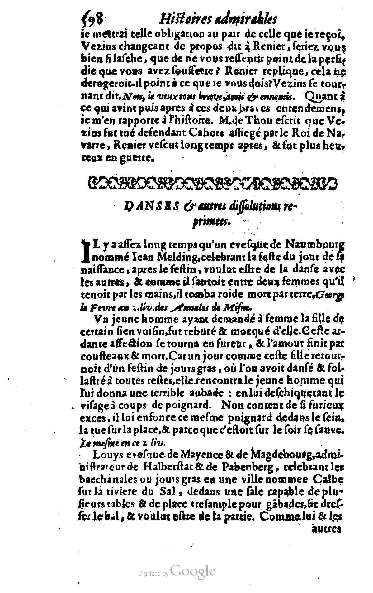 1628 - Jacques Crespin - Trésor d’histoires admirables et mémorables - BSB Munich