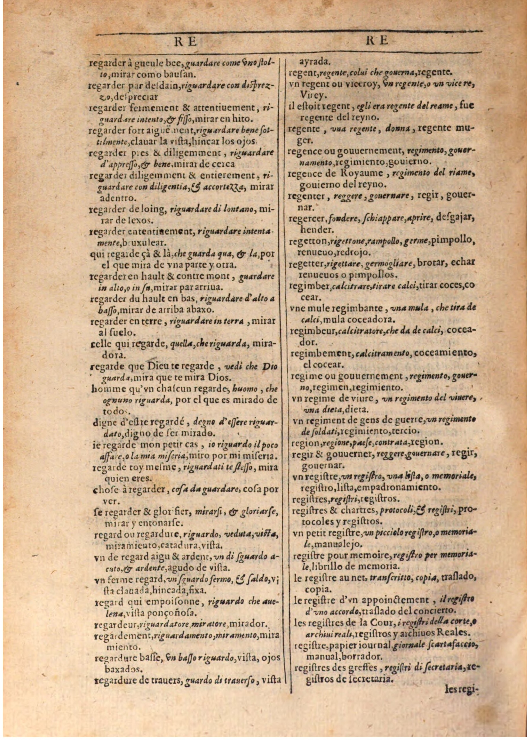1609 - Philippe Albert et Alexandre Pernet - Trésor des trois langues française, italienne et espagnole (Seconde partie) - BSB Munich 1609 - Philippe Albert et Alexandre Pernet - Trésor des trois langues française, italienne et espagnole (Seconde partie) - BSB Munich