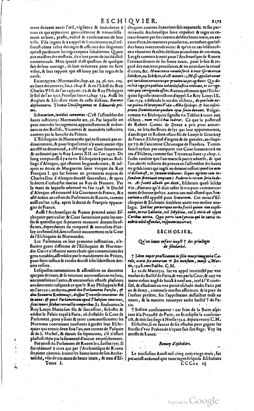 1629 - Veuve Nicolas Buon - Trésor du droit français (29620 T. 1) - BM Lyon