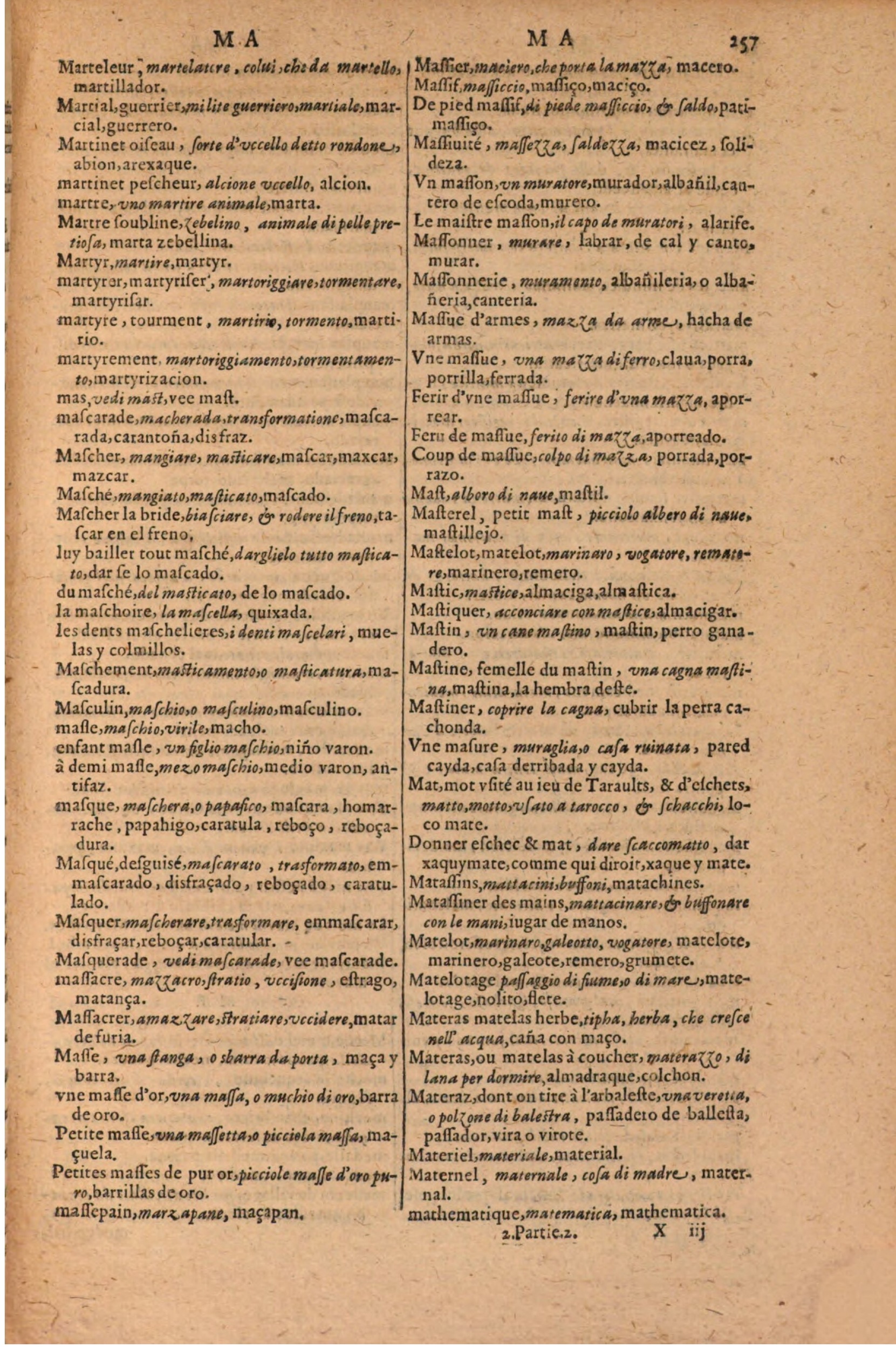 1616 - Pierre de la Rovière - Trésor des trois langues (Seconde partie) - BSB Munich