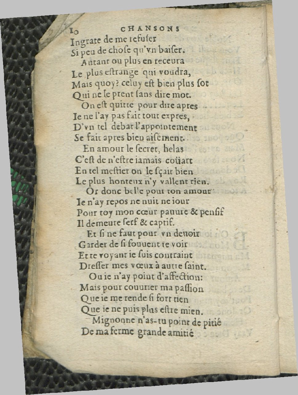 1575 - Pierre Brenouzet - Trésor de tous les recueils de chansons, tant amoureuses, rustiques, que musicales - Det KLG Copenhague