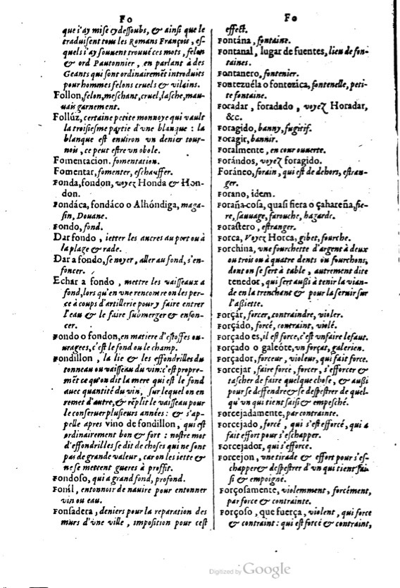 1621 - Adrian Tiffaine - Trésor des deux langues espagnole et française - BM Lyon