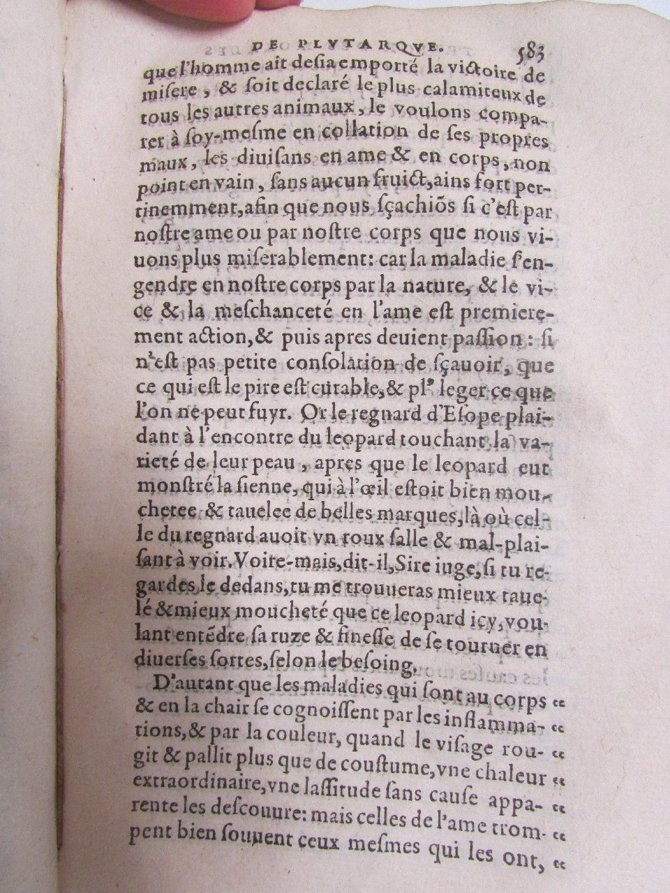1578 - Jean Poupy - Trésor des morales de Plutarque - Vitré