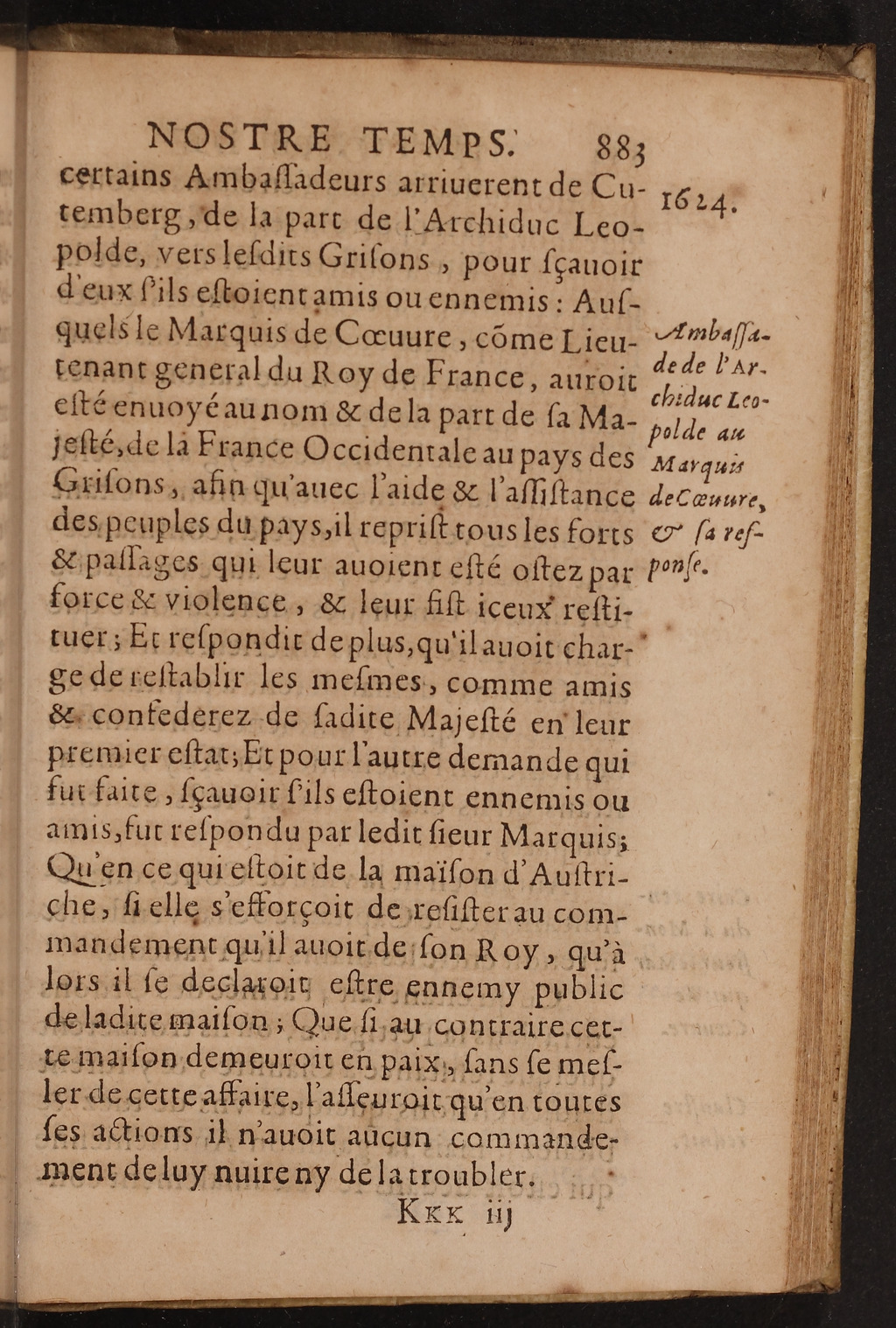 1626 - Joseph Bouillerot - Trésor de l’histoire générale de notre temps - BnF Arsenal