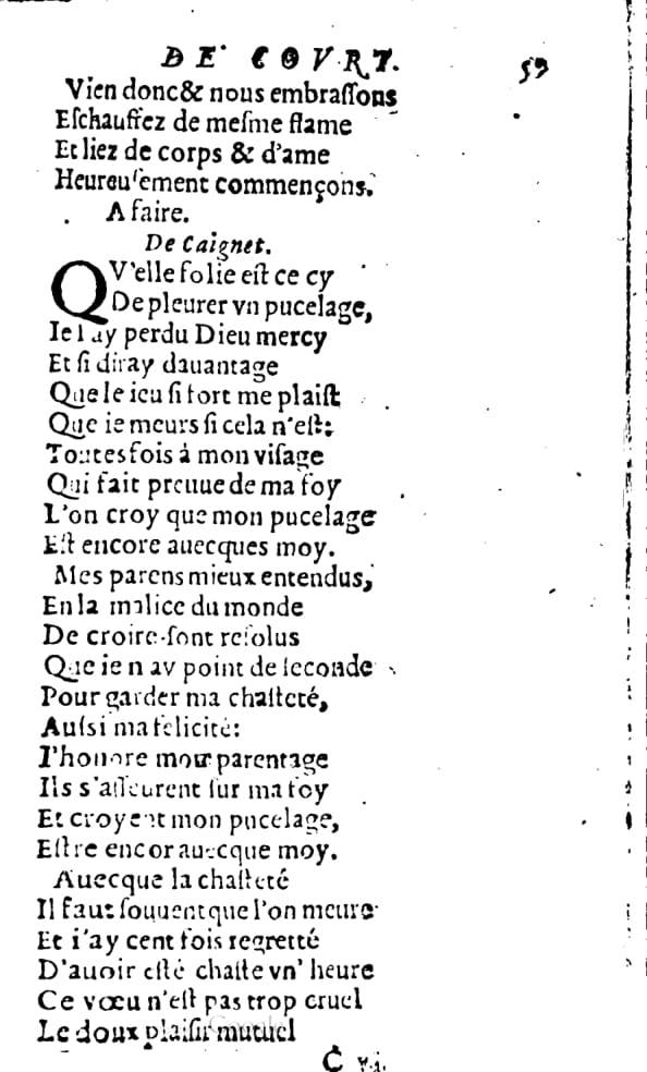 1606 - Théodore Reinsart - Trésor des chansons amoureuses recueillies des plus excellents airs de cour - Livre I - NK ČR Prague