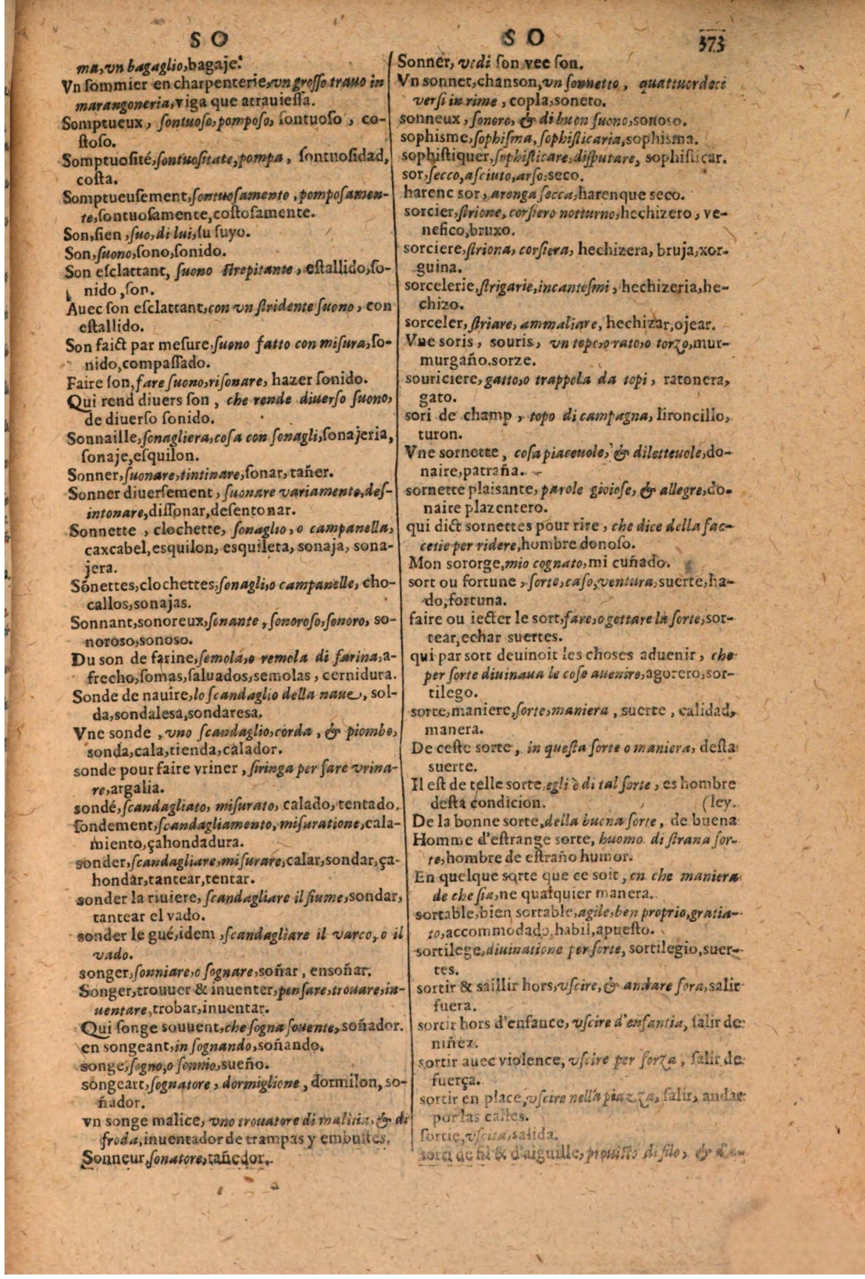 1616 - Pierre de la Rovière - Trésor des trois langues (Seconde partie) - BSB Munich