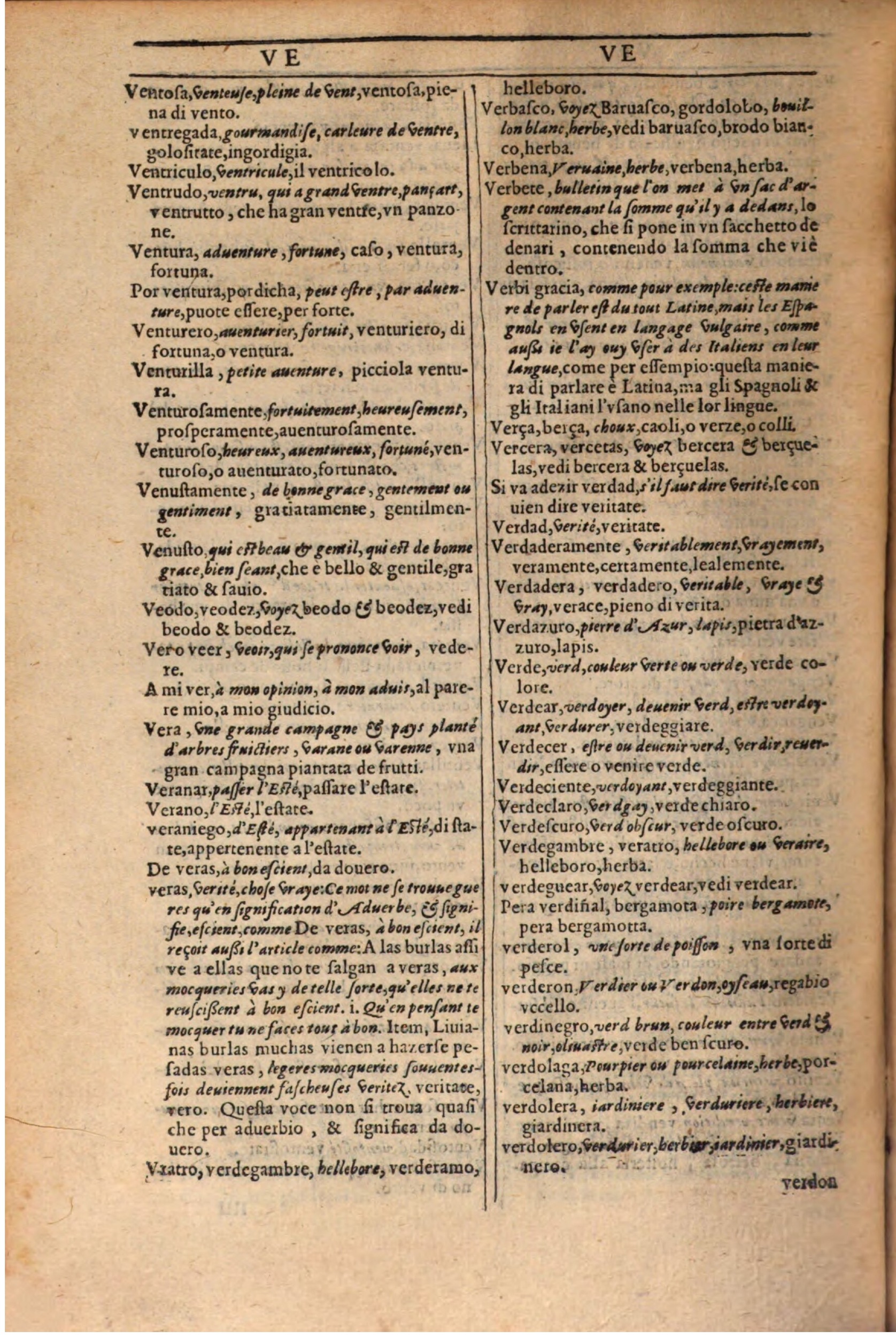 1609 - Philippe Albert et Alexandre Pernet - Trésor des trois langues française, italienne et espagnole (Première partie) - BSB Munich