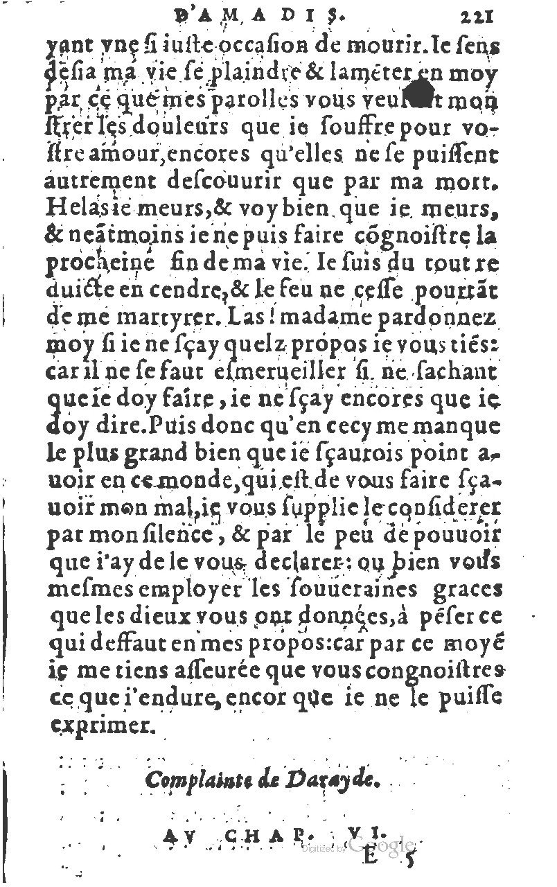 1582 - Jean Huguetan - Trésor des Amadis T. 1 - BM Lyon