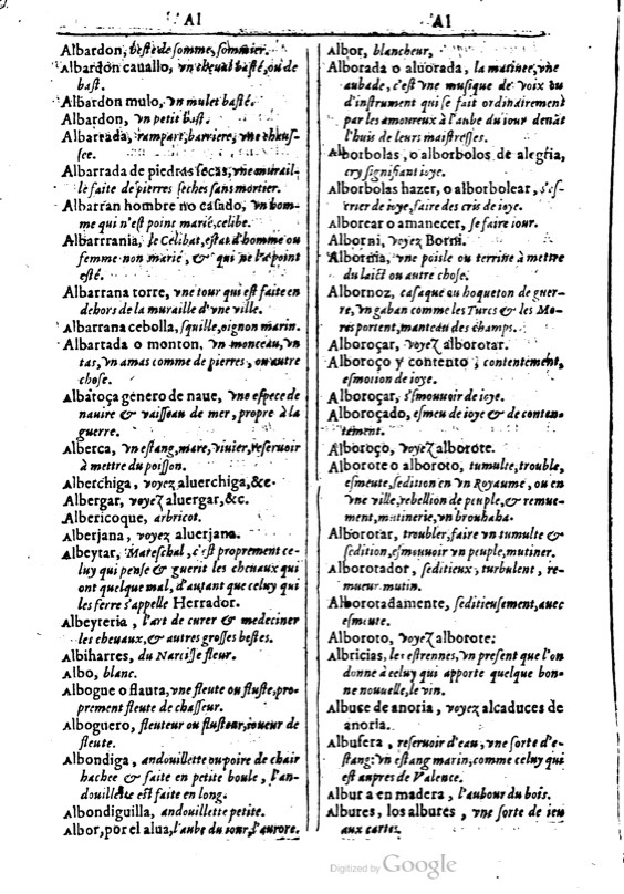 1616 - Veuve Marc Orry - Trésor des deux langues espagnole et française (Première et Seconde parties) - BM Lyon