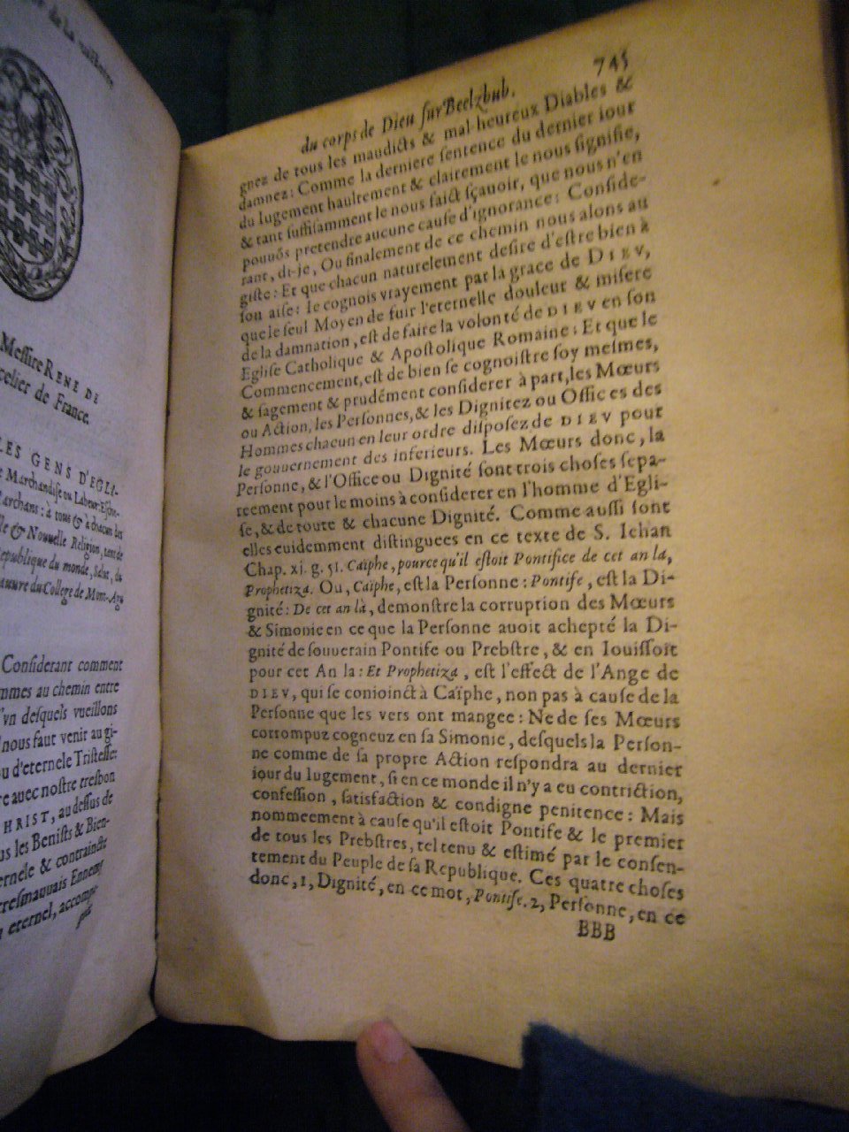 1578 - Nicolas Chesneau - Trésor et entière histoire de la triomphante victoire du corps de Dieu sur l’esprit malin - BnF Arsenal
